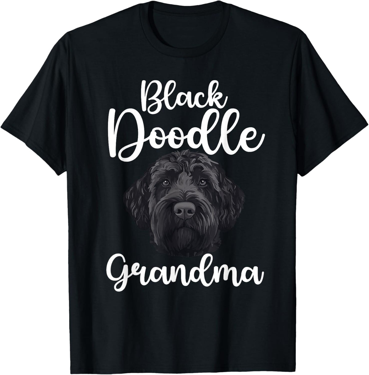 Black Doodle Grandma Black Goldendoodle Owner T-Shirt - Black