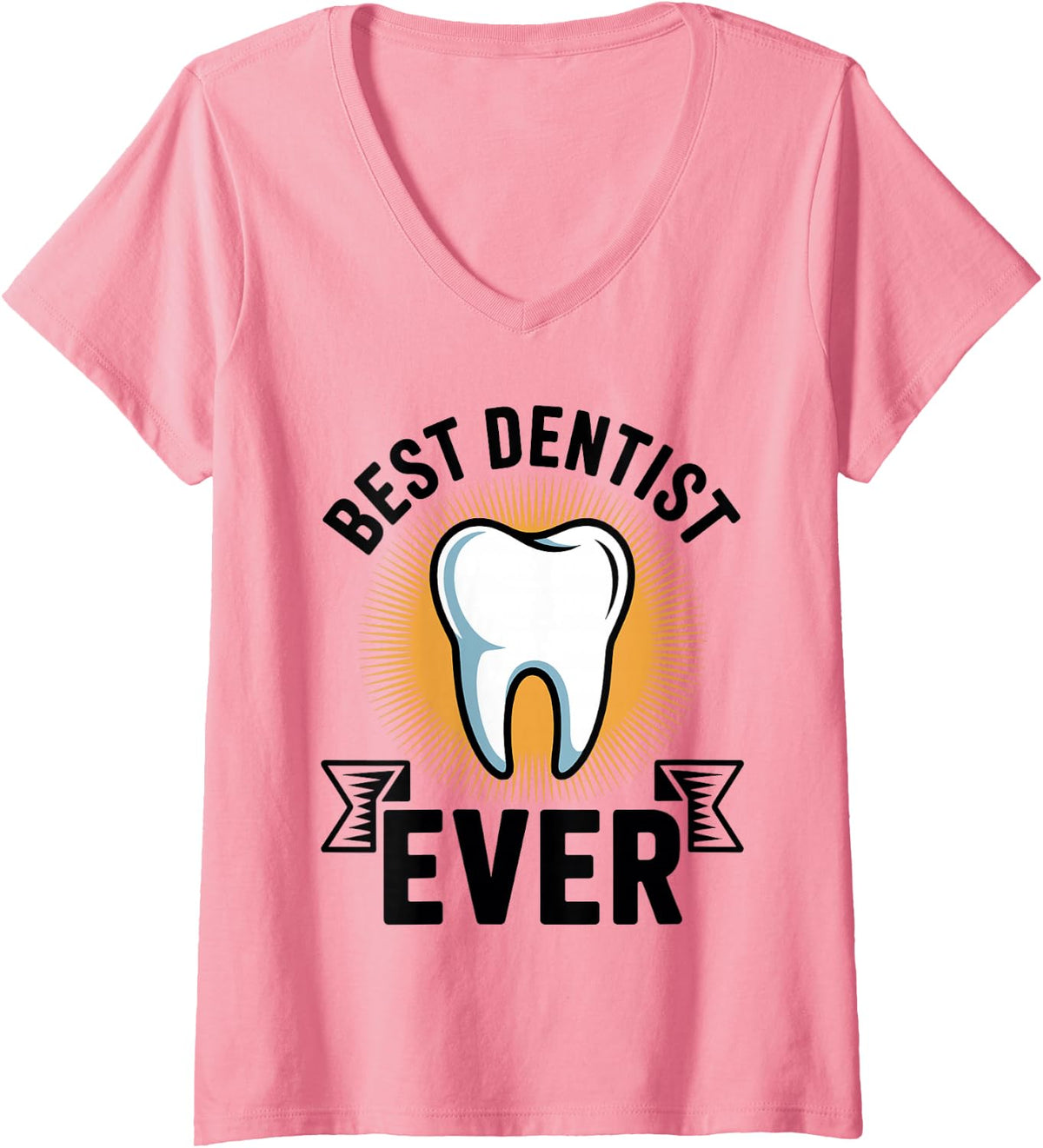 Women's Best Dentist Ever V-Neck T-Shirt - Pink