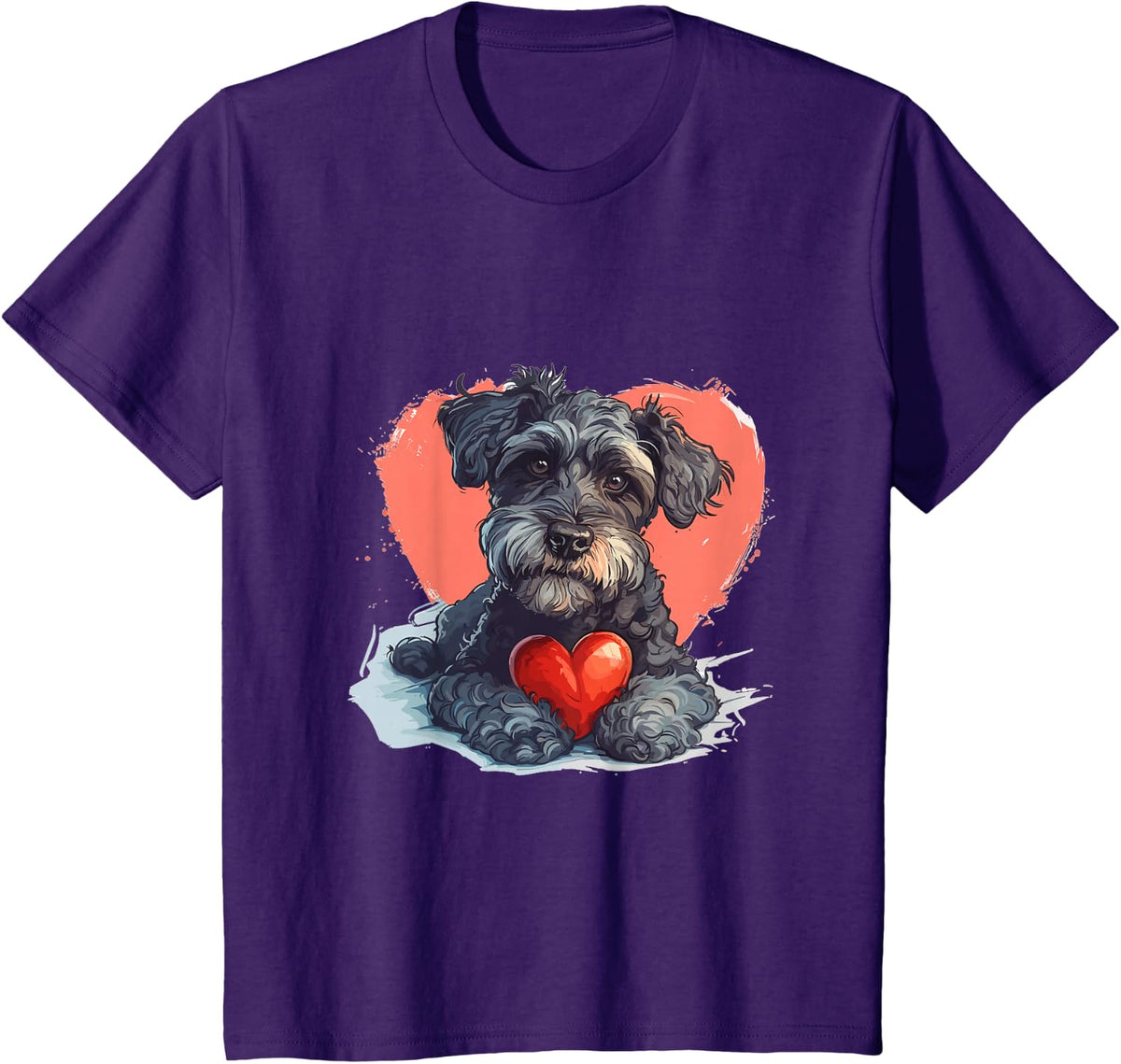 Schnoodle Snoodle Dog Breed Pet Cute Graphic T-Shirt - Purple