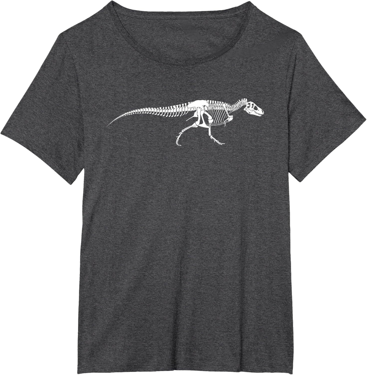 T-Rex Dinosaur Fossil Skeleton - Paleontology T-Shirt - Dark Heather Grey
