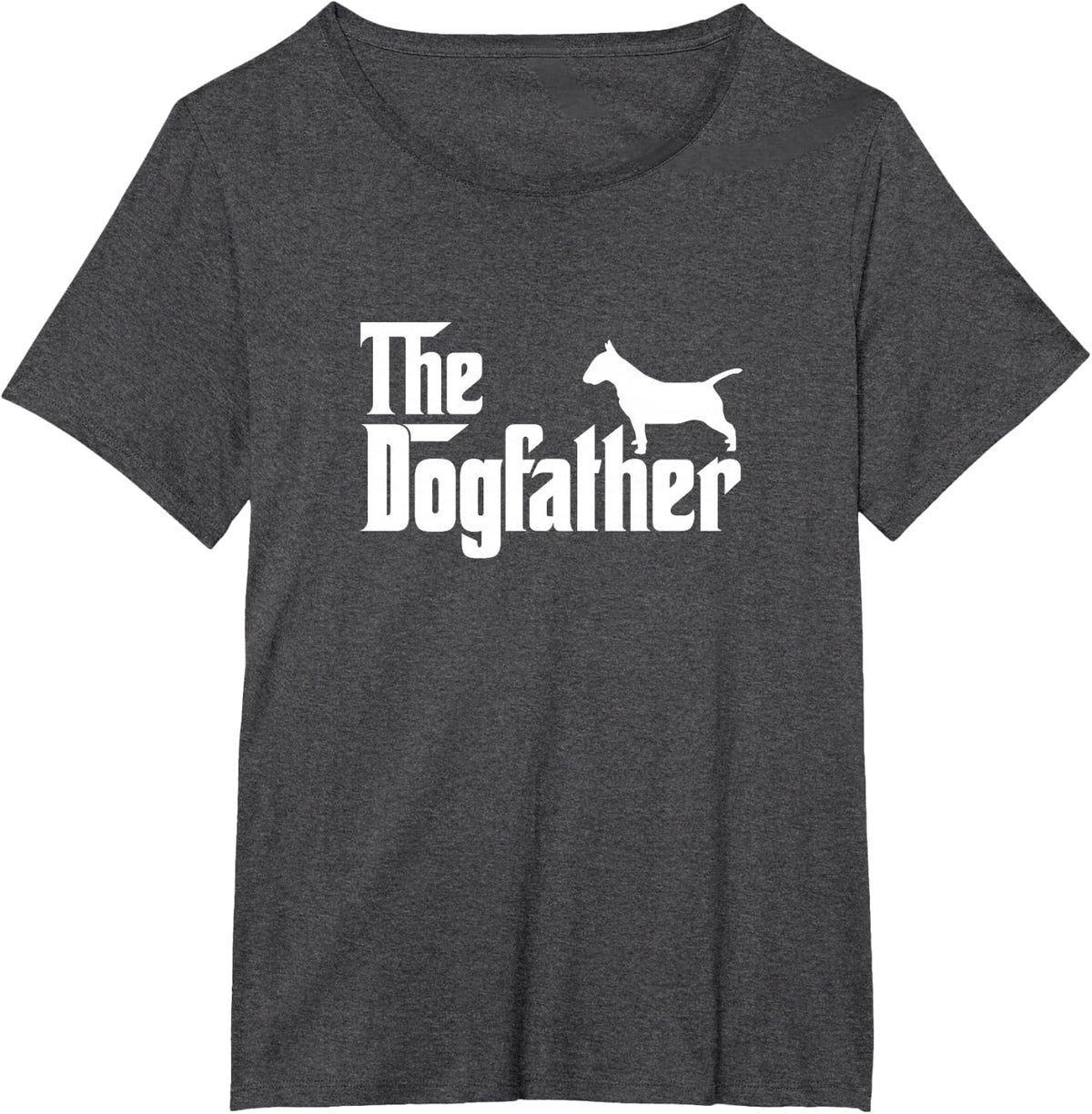 Bull Terrier Lover Gift DogFather T-Shirt - Dark Heather Grey
