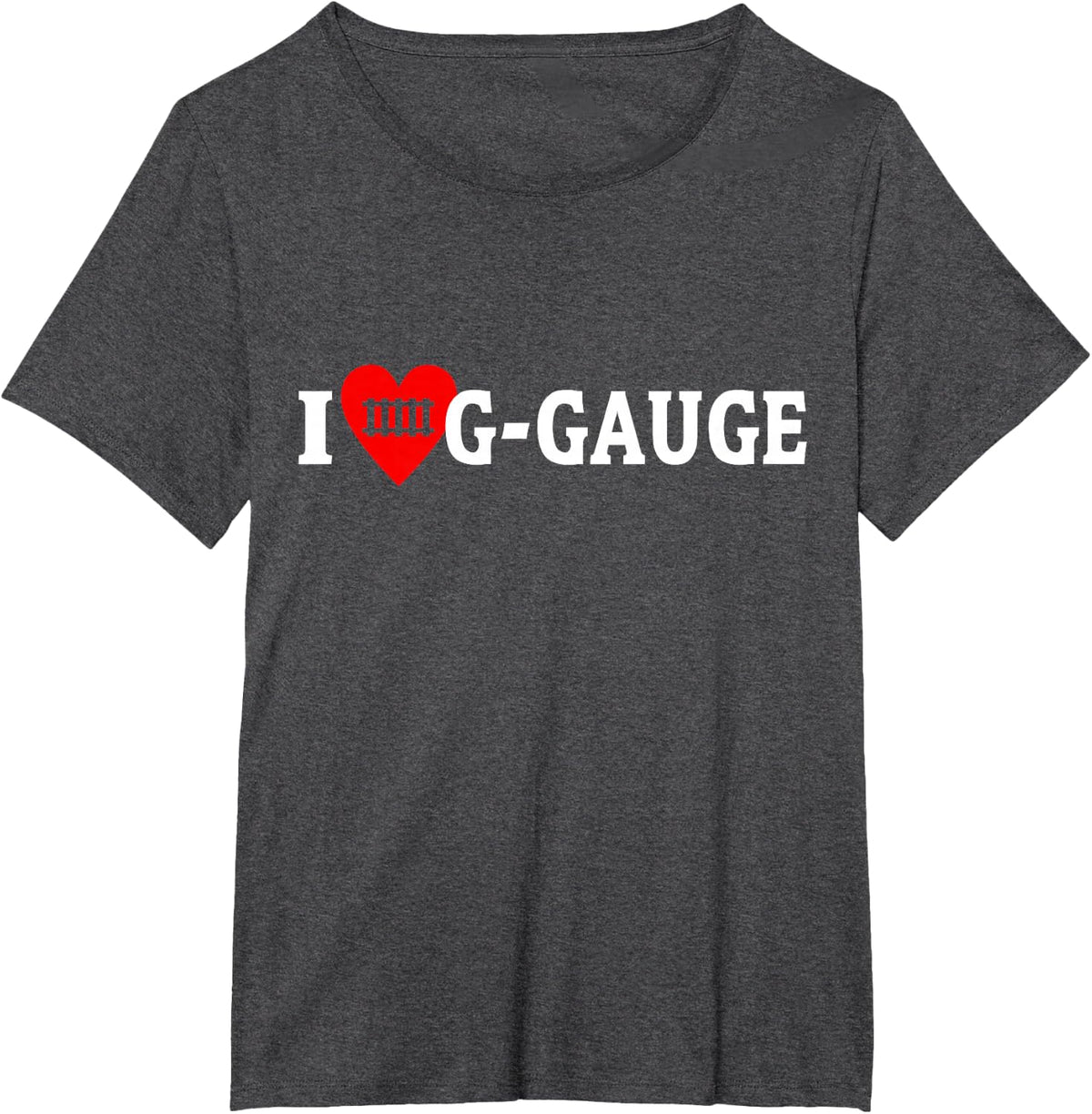 Model Railroad I Love G-Gauge Train Large Scale Railways T-Shirt - Dark Heather Grey