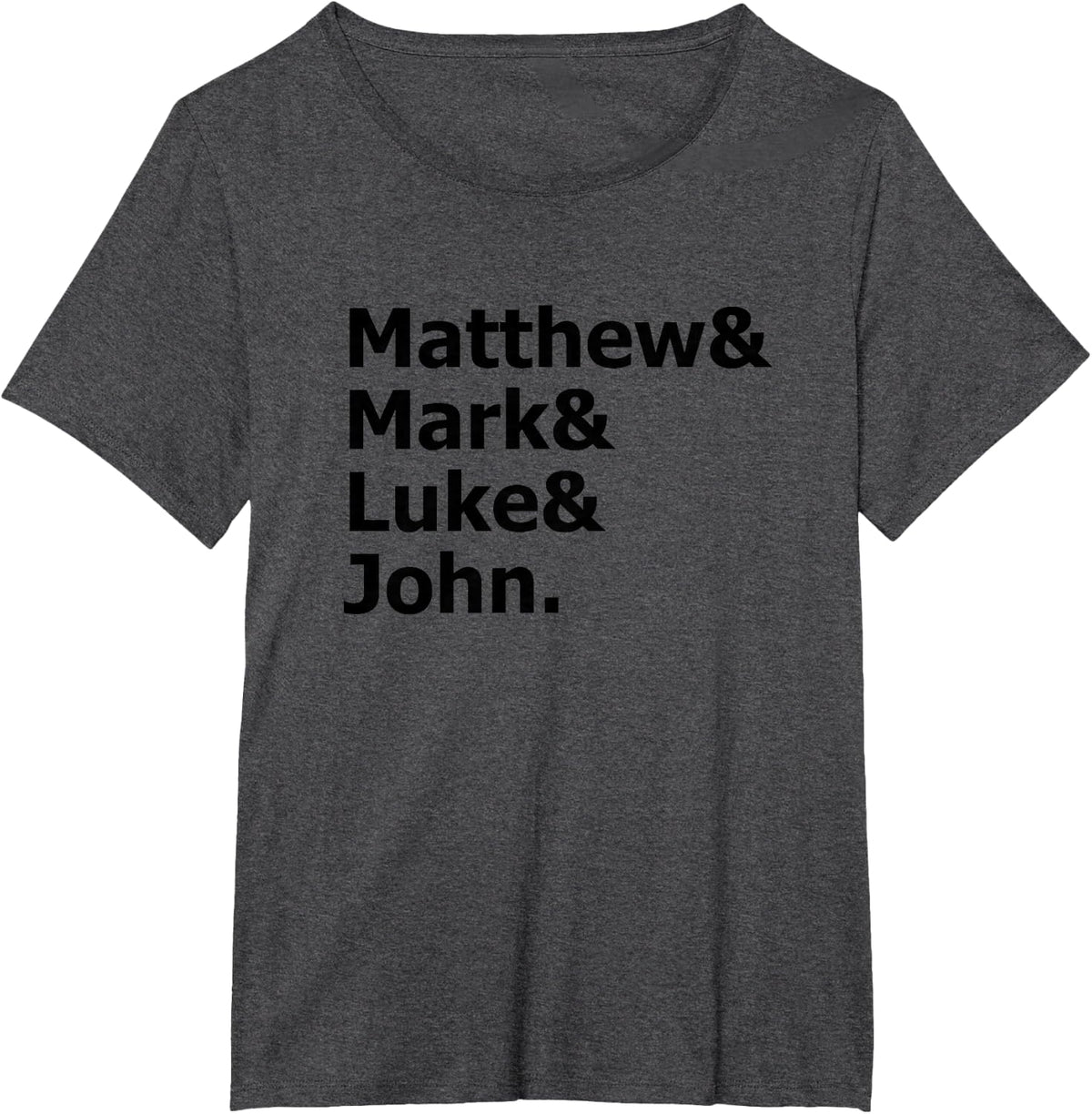 Bible Gift Gospel of Matthew Mark Luke John T-Shirt - Dark Heather Grey