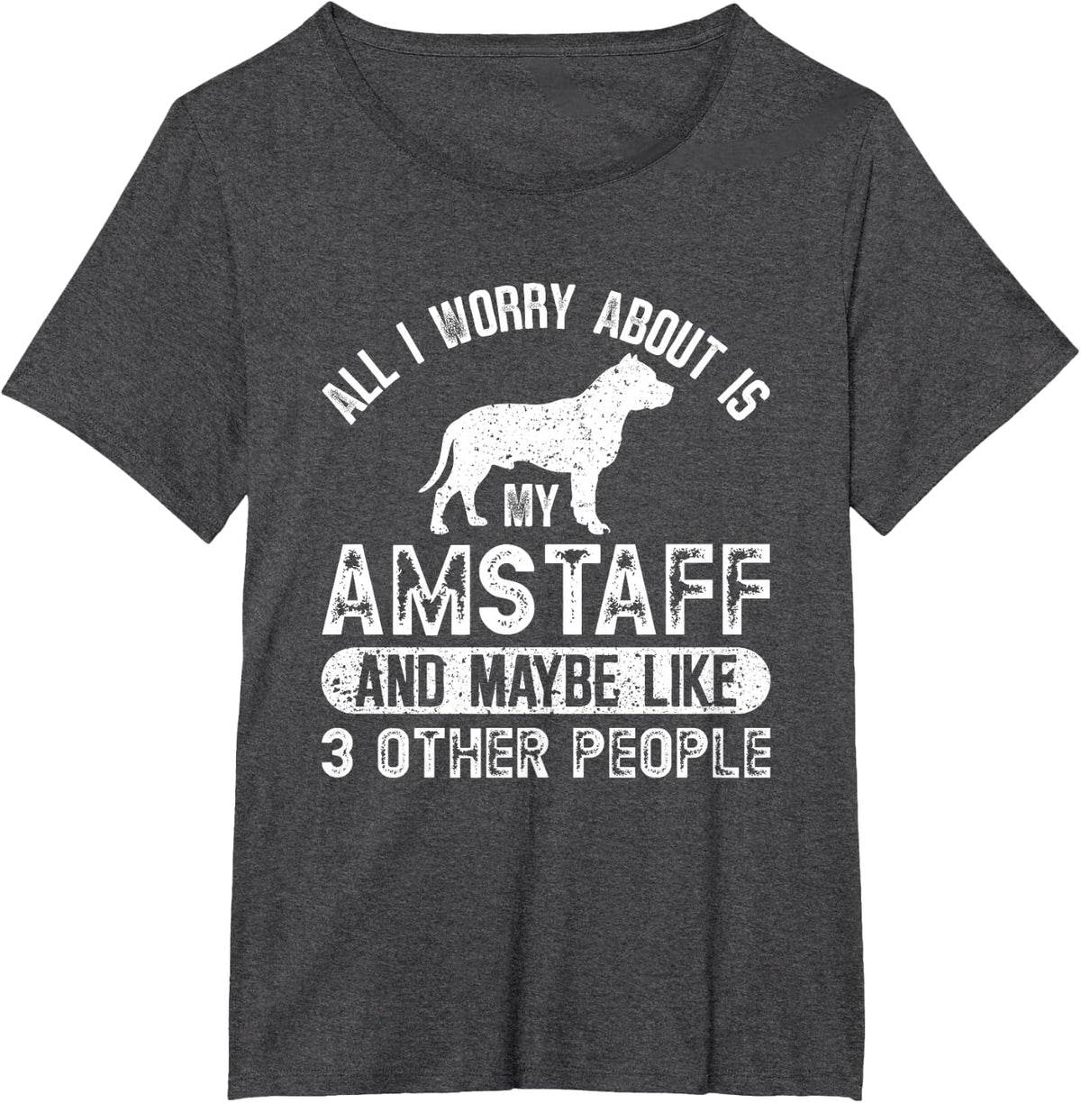 Amstaff American Staffordshire Terrier T-Shirt - Dark Heather Grey