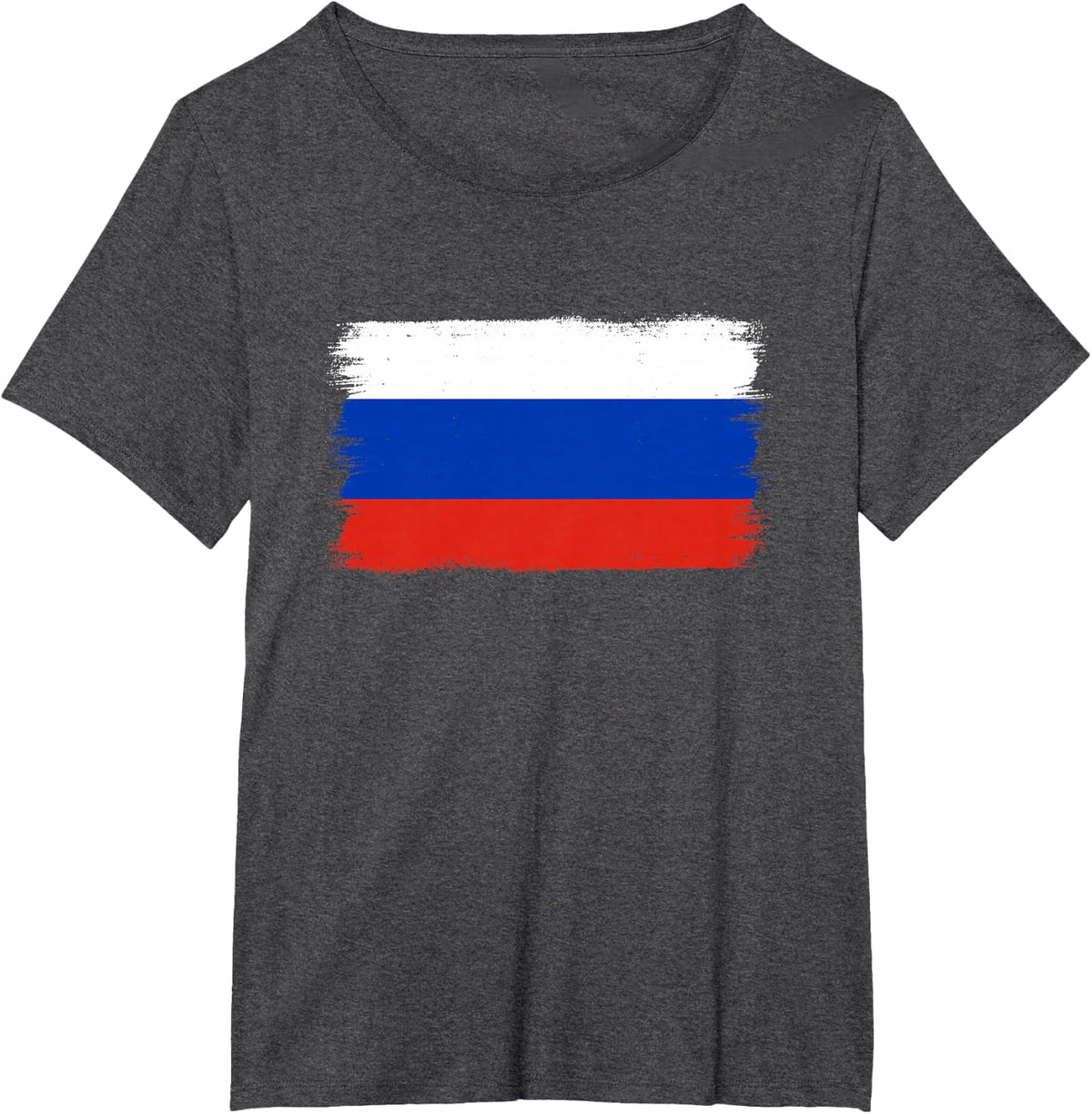Russian Flag Russia T-Shirt - Dark Heather Grey