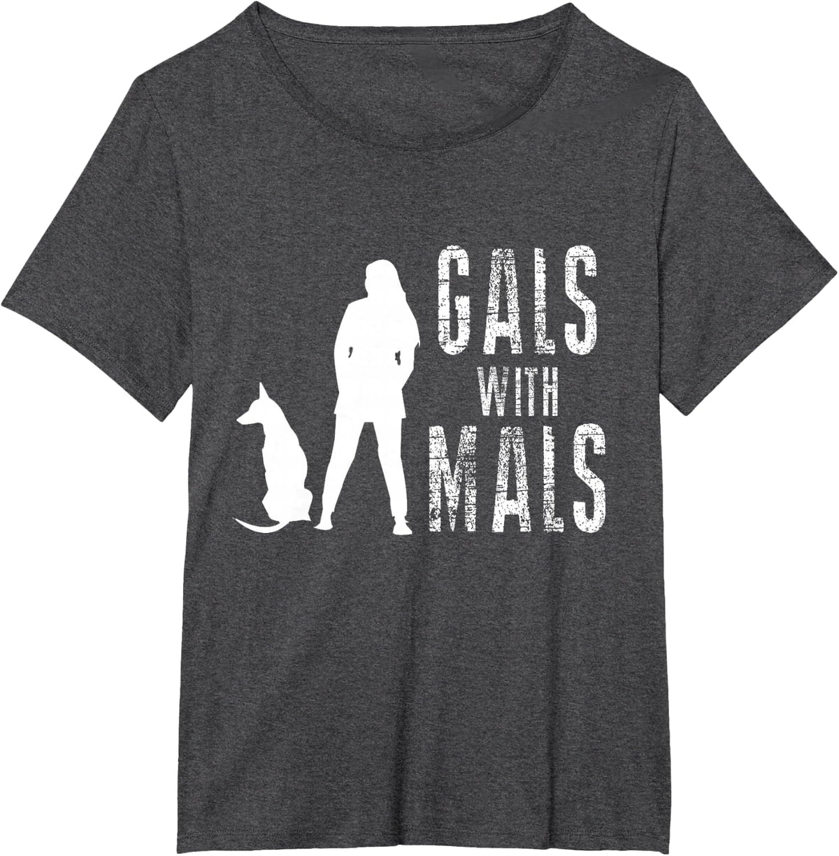 Gals With Mals Shirt Belgian Malinois T-Shirt T-Shirt - Dark Heather Grey