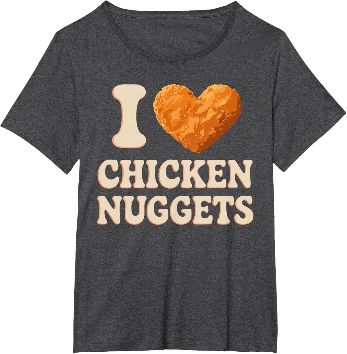 Chicken Nugget Art for Men Women Kids Chicken Nugget Lover T-Shirt - Dark Heather Grey