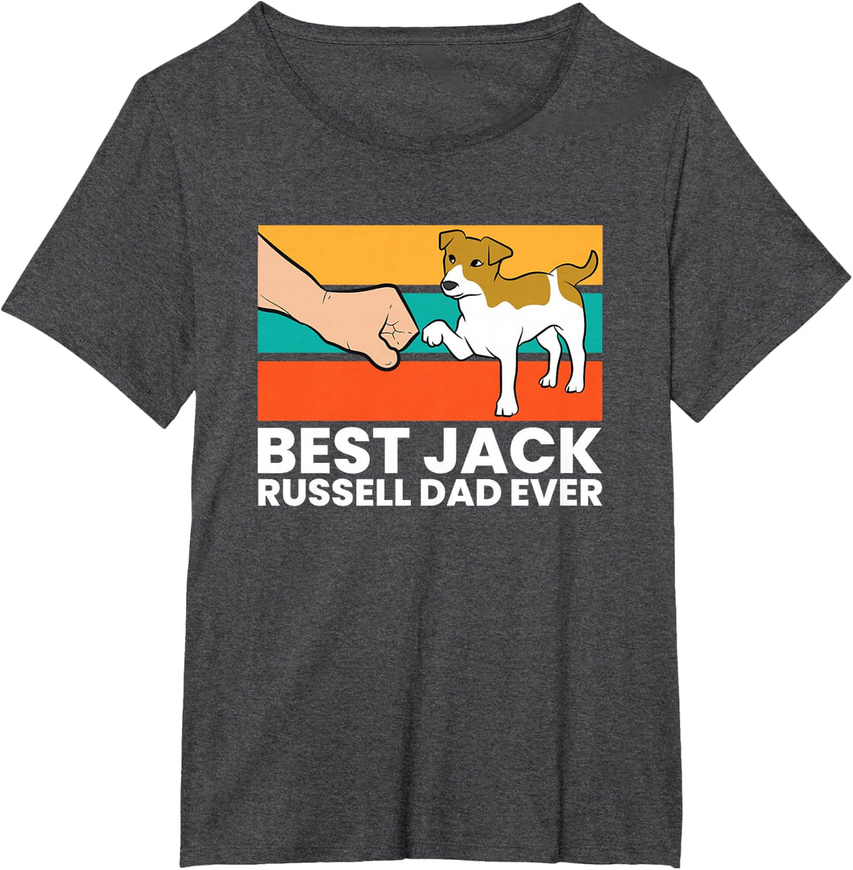 Best Jack Russel Dad Ever Pet Jack Russell T-Shirt - Dark Heather Grey