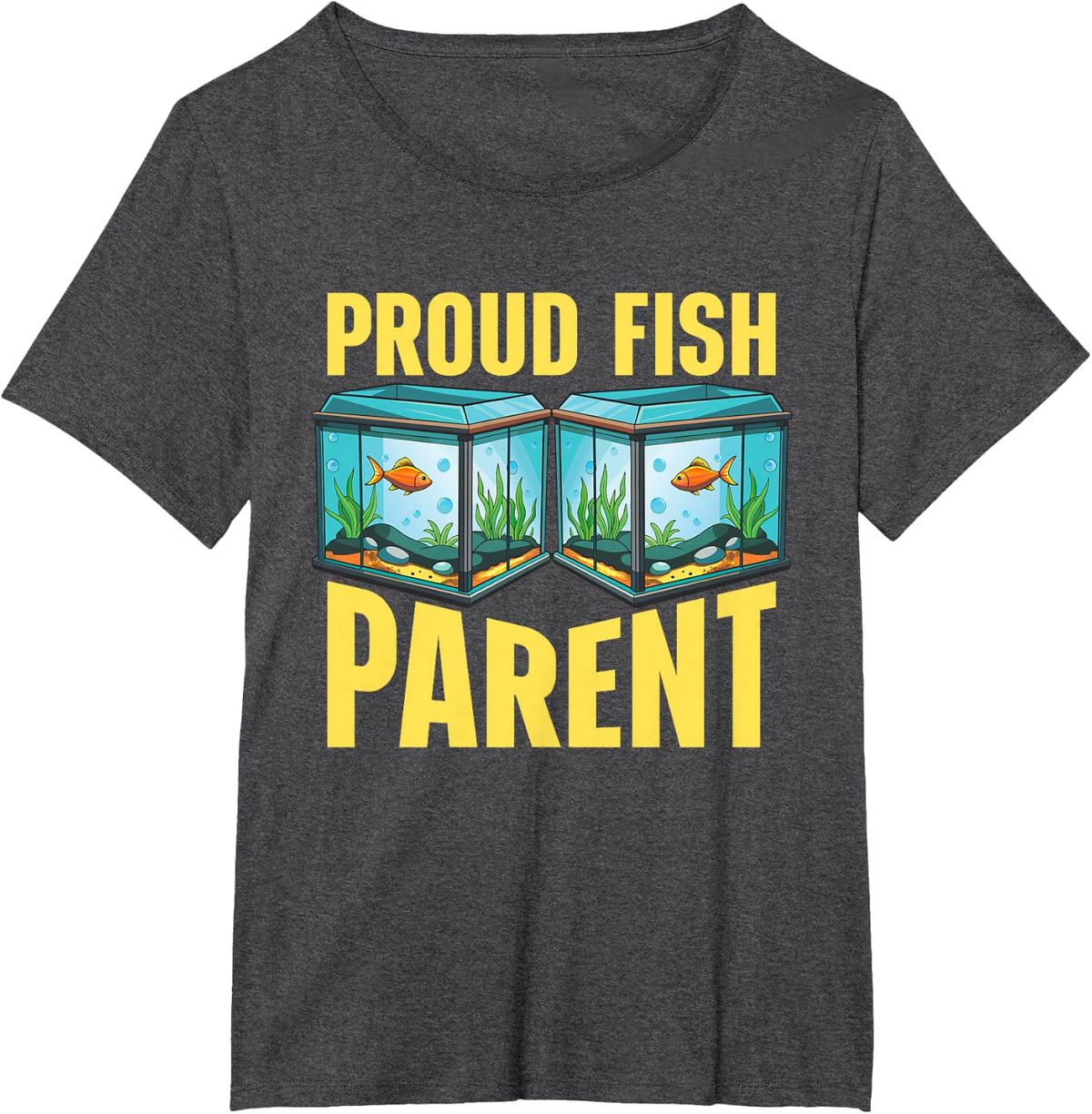 Aquarium Aquascaping Aquarist Proud Fish Parent T-Shirt - Dark Heather Grey