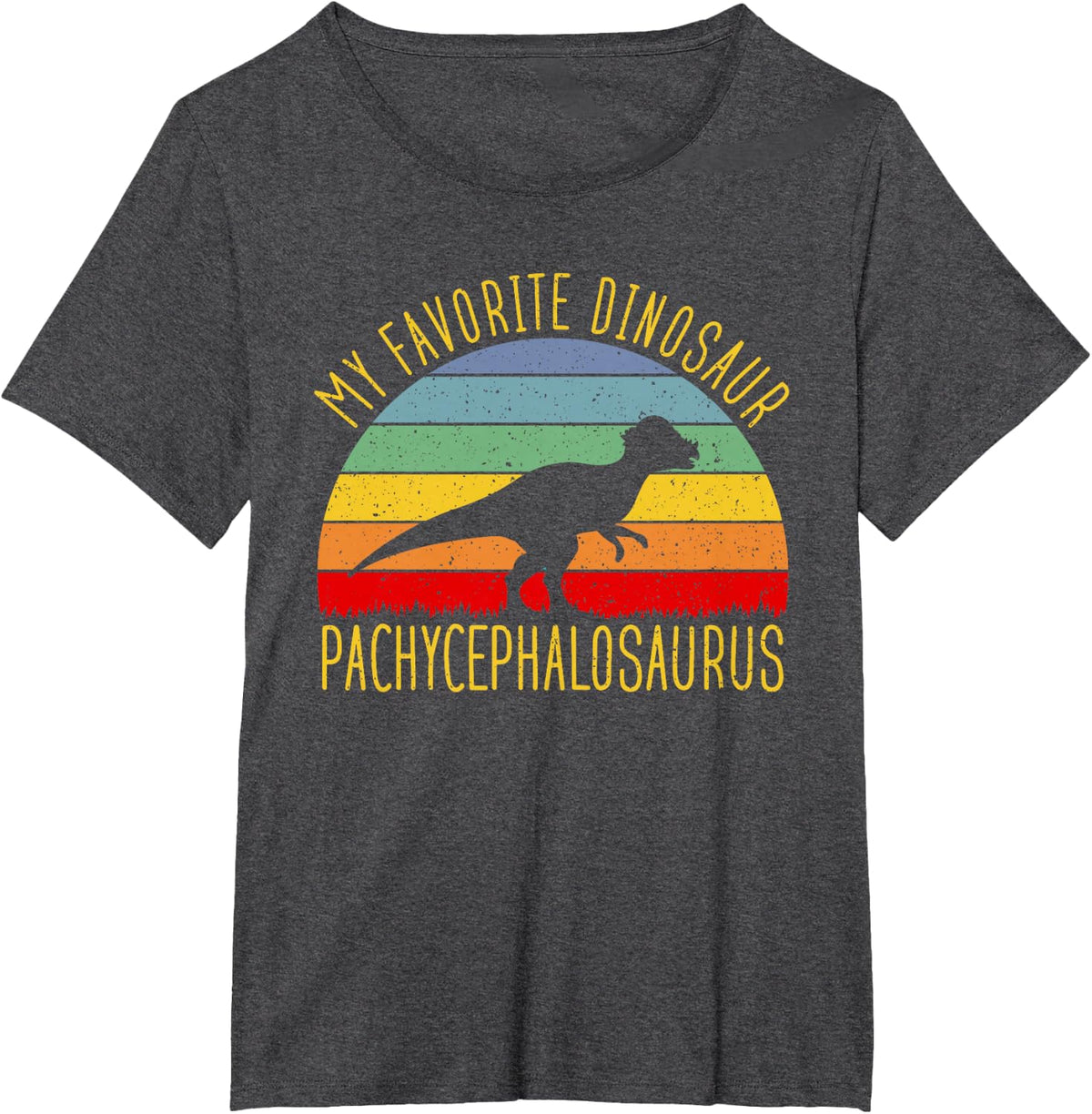 Pachycephalosaurus Is My Favorite Dinosaur - Dino Lover Kids T-Shirt - Dark Heather Grey