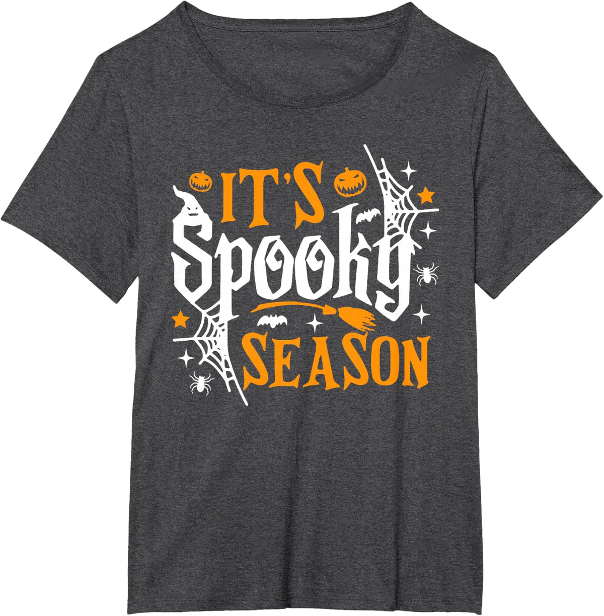 It's Spooky Season Funny Halloween Ghost Spooky Season T-Shirt - Dark Heather Grey