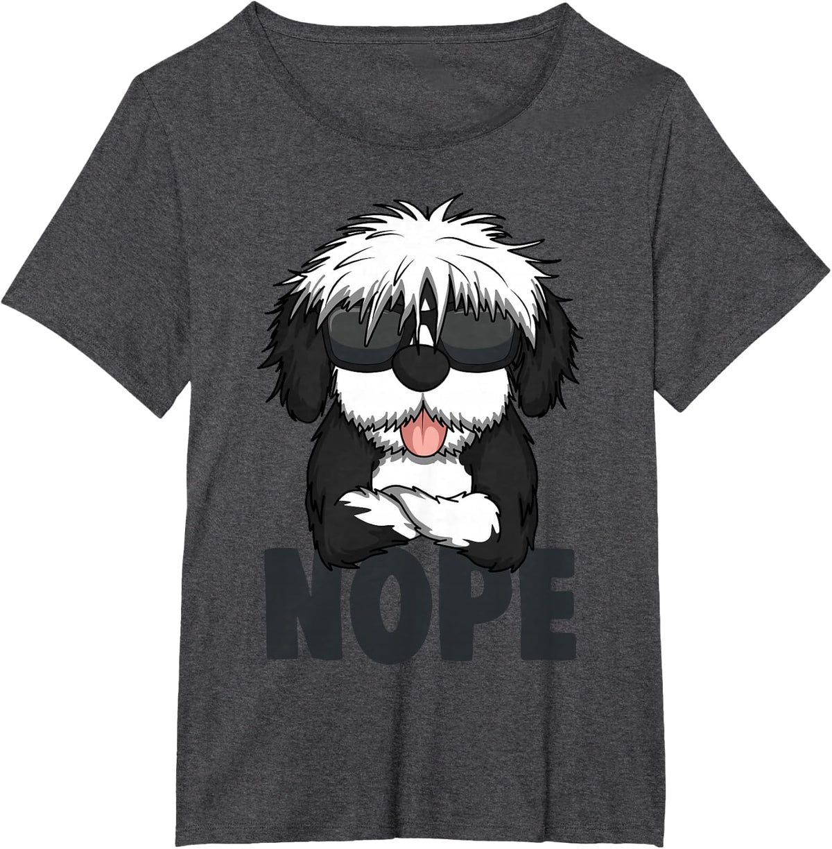 Sheepadoodle Doodle Dog Lover T-Shirt - Dark Heather Grey
