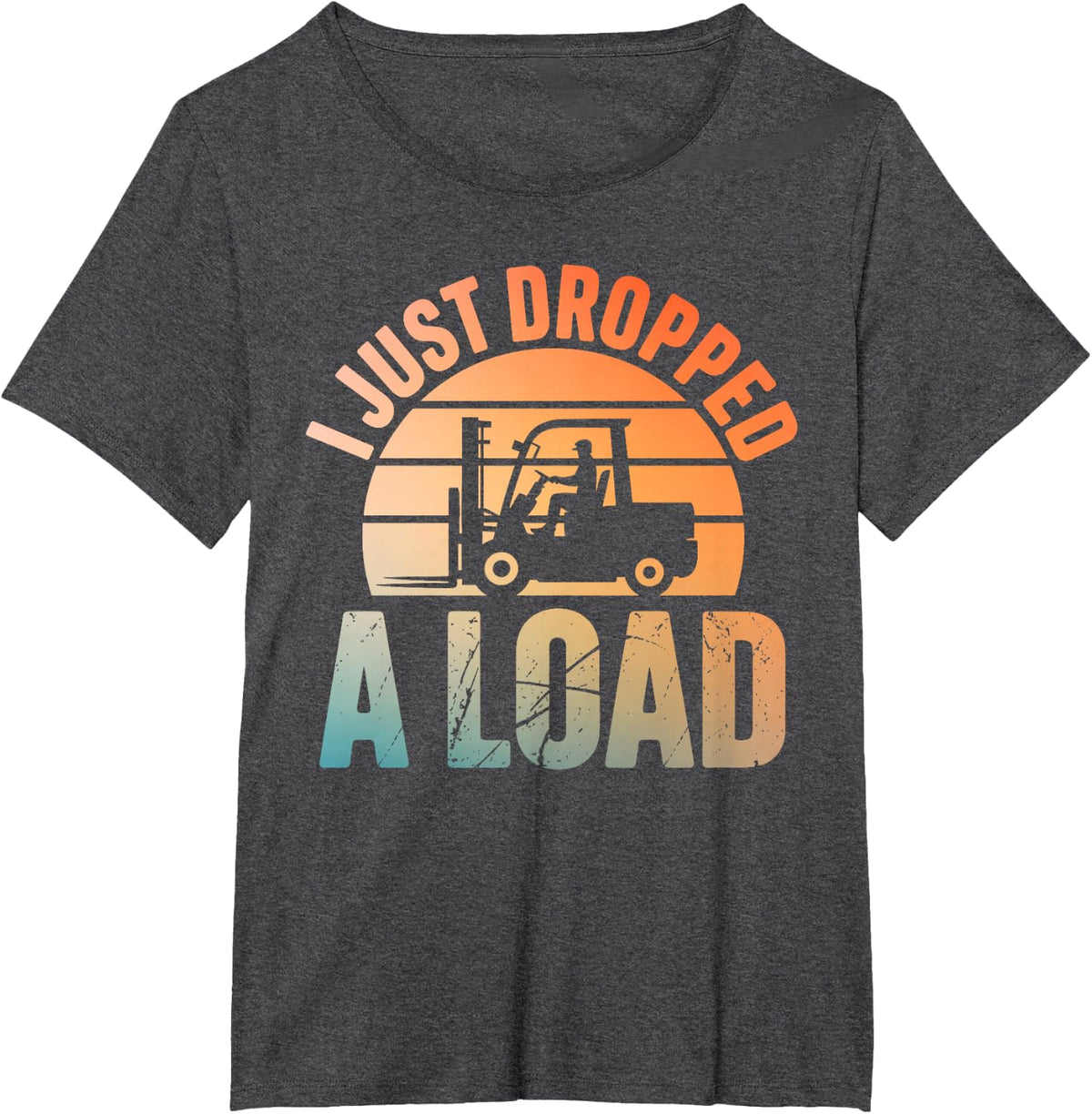 Funny Forklift Art for Men Women Forklift Operator Driver T-Shirt - Dark Heather Grey