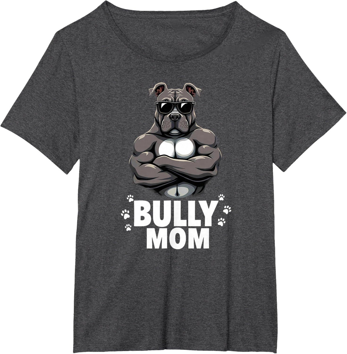 American Bully Mom Halloween Costume T-Shirt - Dark Heather Grey