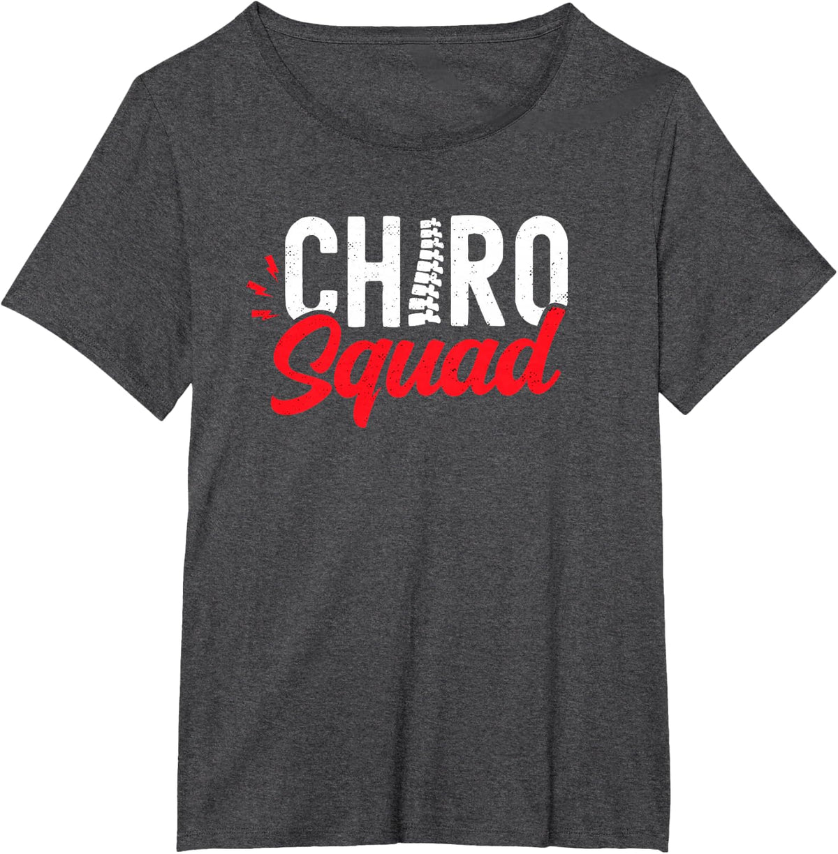 Chiro Squad Chiropractor Chiropractic Assistant Tees T-Shirt For Healthcare Team - Dark Heather Grey