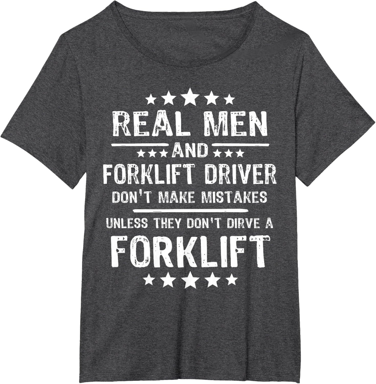 Fork Lift Truck Forklift Operator T-Shirt - Dark Heather Grey