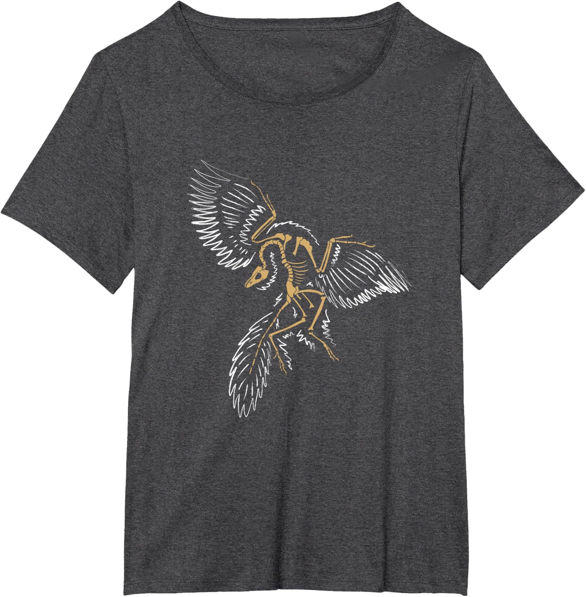 Bird Dinosaur Fossil Vintage Archaeopteryx T-Shirt - Dark Heather Grey