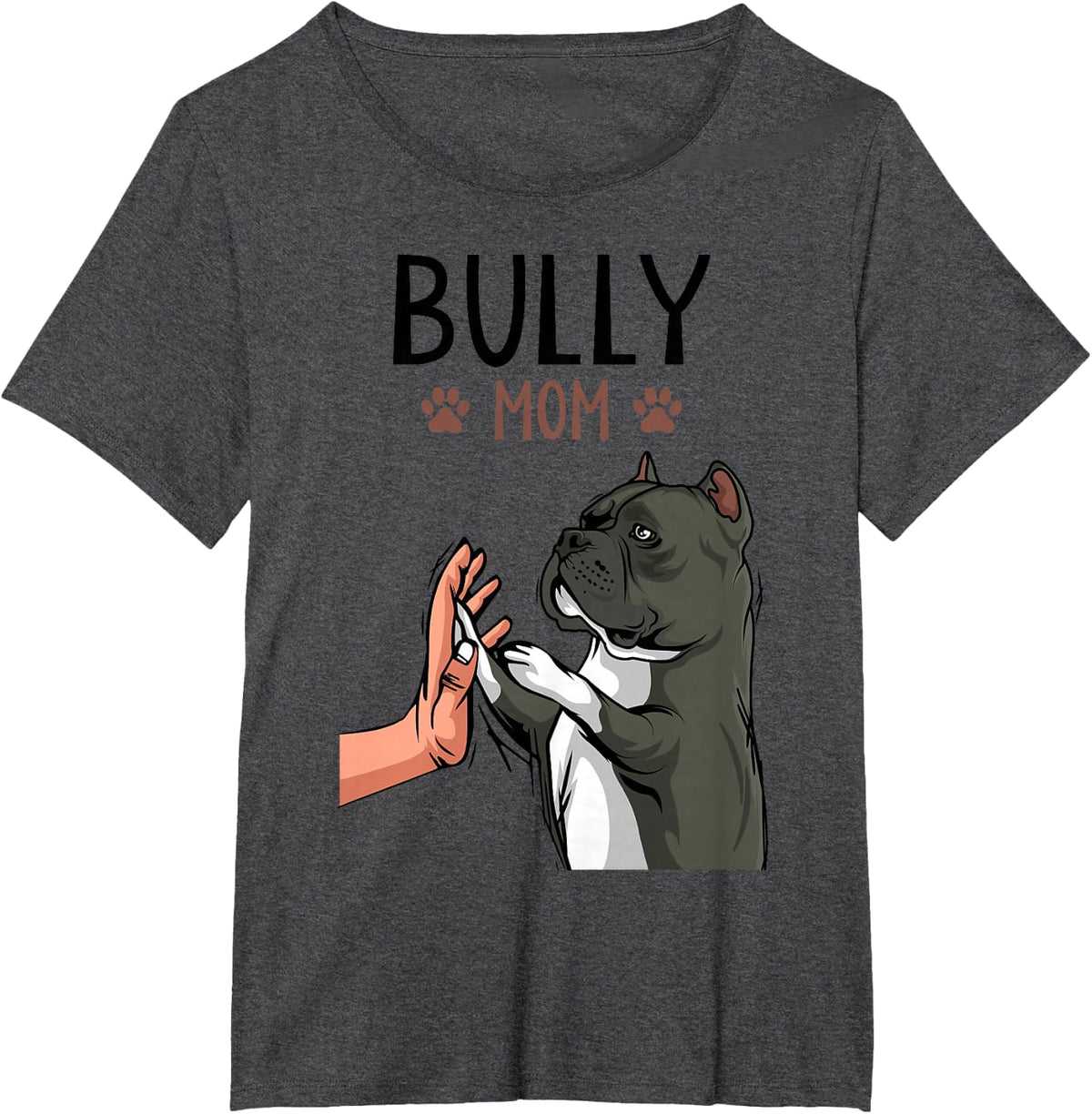 American Bully Mom Dogs T-Shirt - Dark Heather Grey