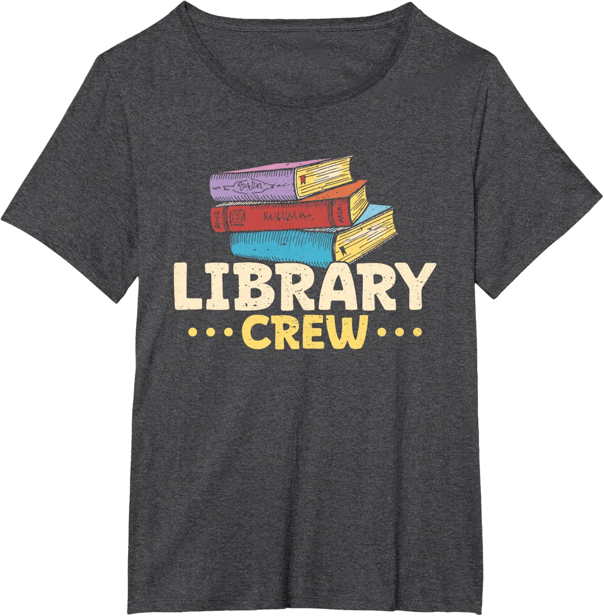 Book Lover Librarian Bookworm Library Crew Teacher T-Shirt - Dark Heather Grey