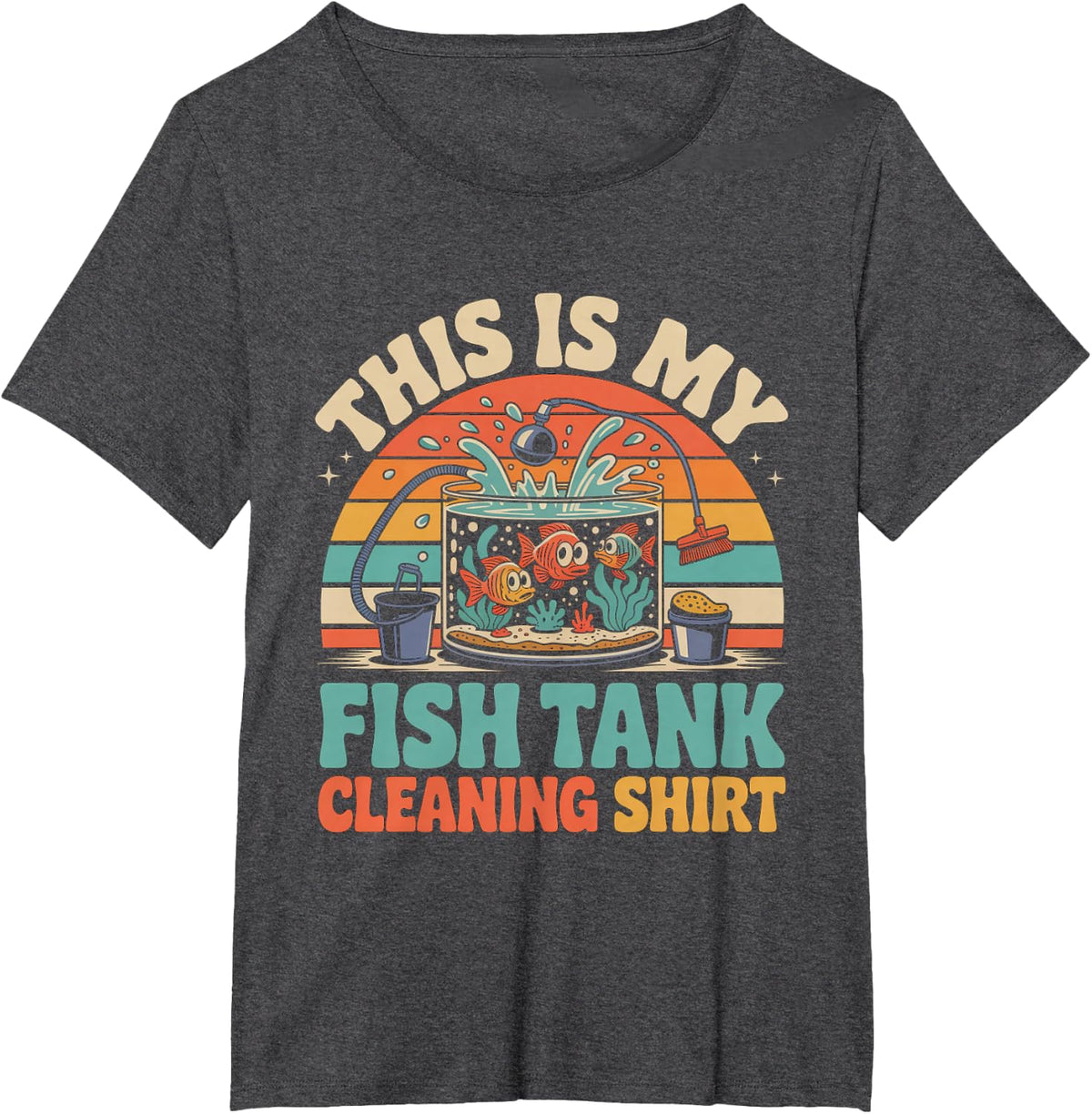 This is My Fish Tank Cleaning Aquarium Hobbyist T-Shirt - Dark Heather Grey