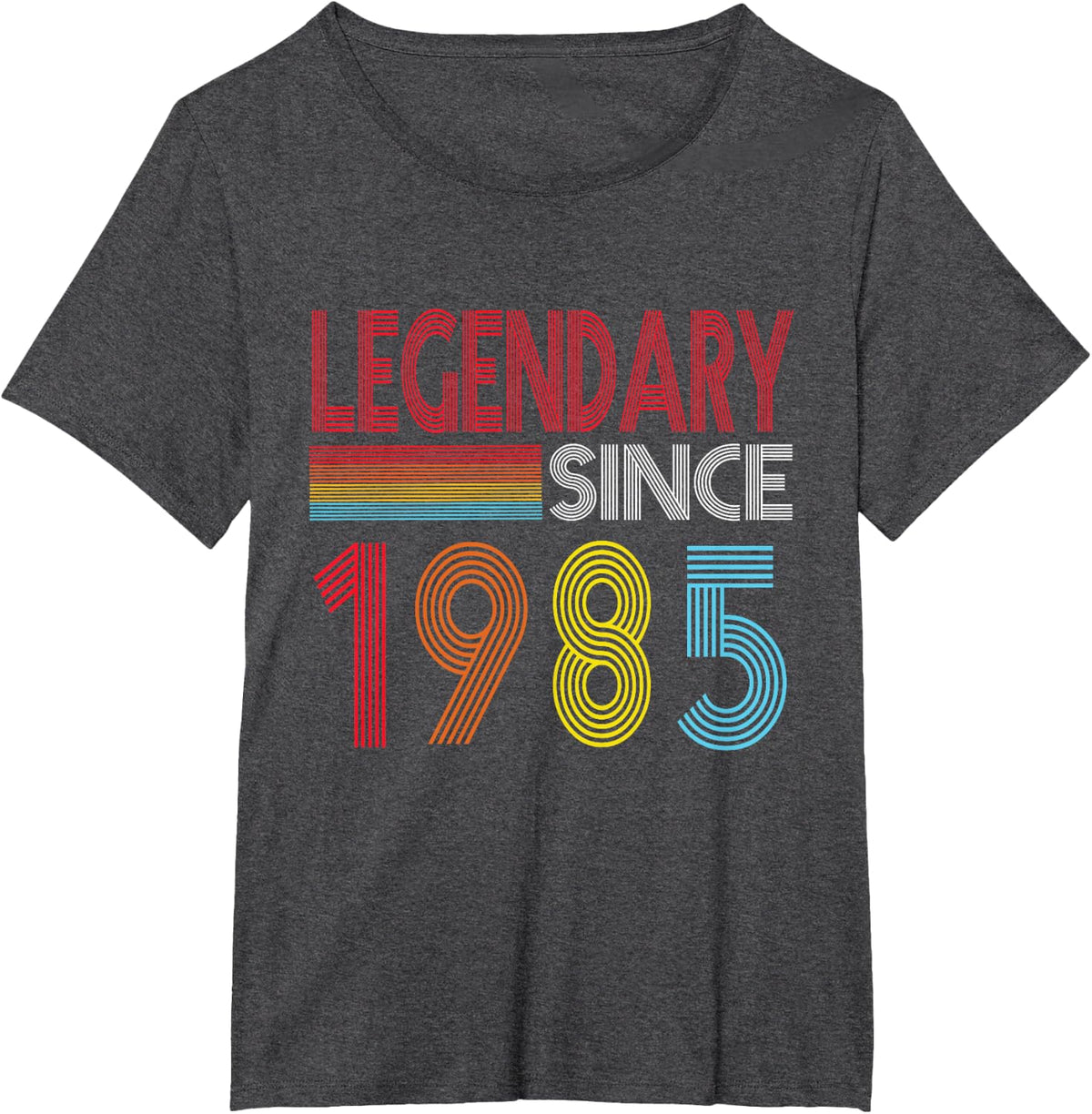 Legendary Since 1985 Birthday Vintage Retro Birthday 1985 T-Shirt - Dark Heather Grey