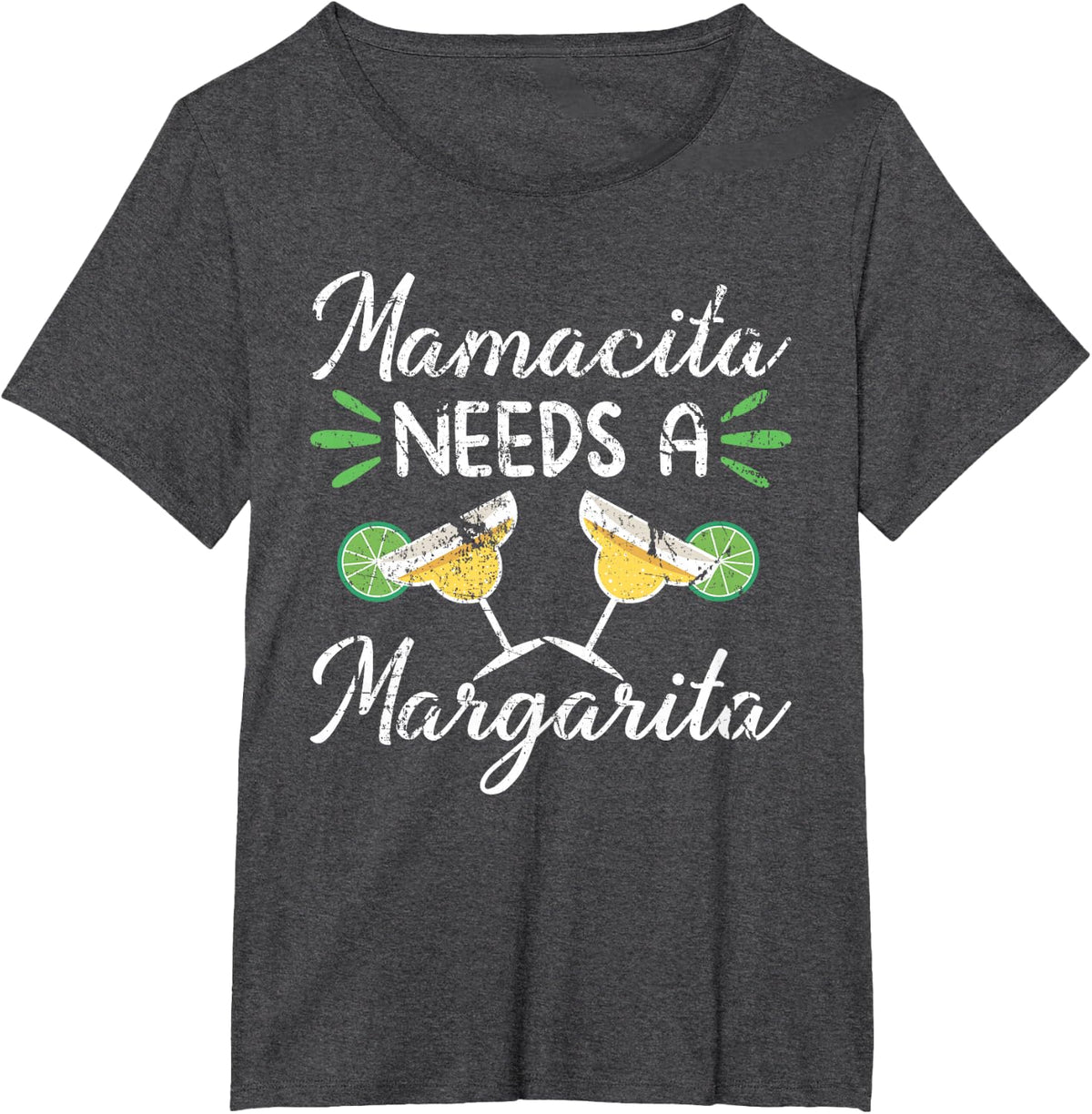 Mamacita Needs A Margarita Womens Cinco De Mayo Party T-Shirt - Dark Heather Grey