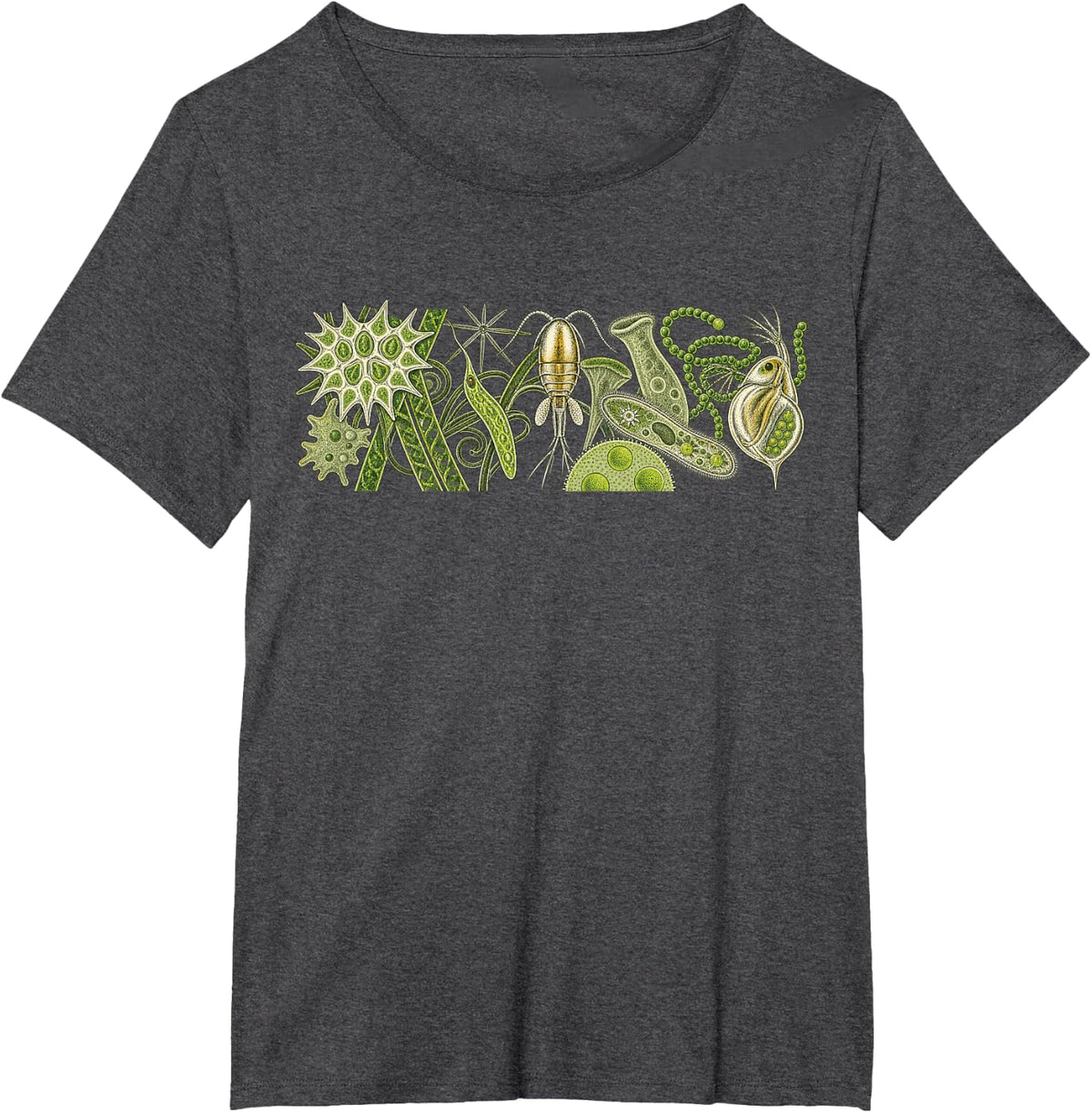 Aquatic Microorganisms Pond Life Biology Panorama T-Shirt - Dark Heather Grey