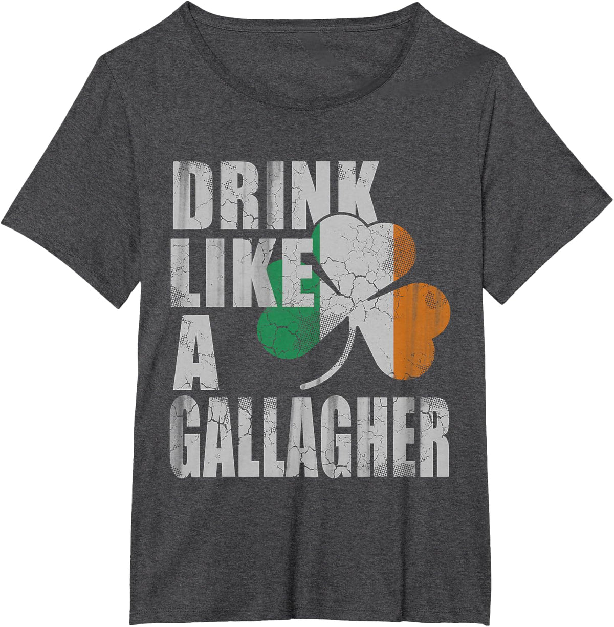 Drink Like A Gallagher Family Surname St Patricks Day Irish T-Shirt - Dark Heather Grey