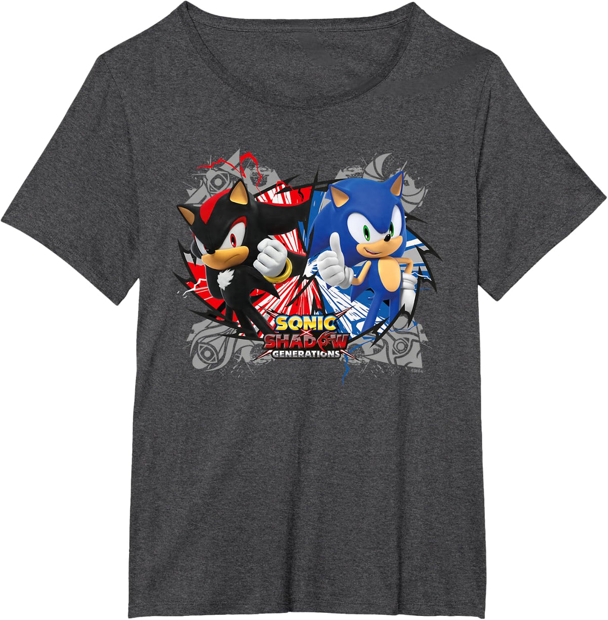 Sonic the Hedgehog, Sonic X Shadow Generations - Rivals T-Shirt - Dark Heather Grey