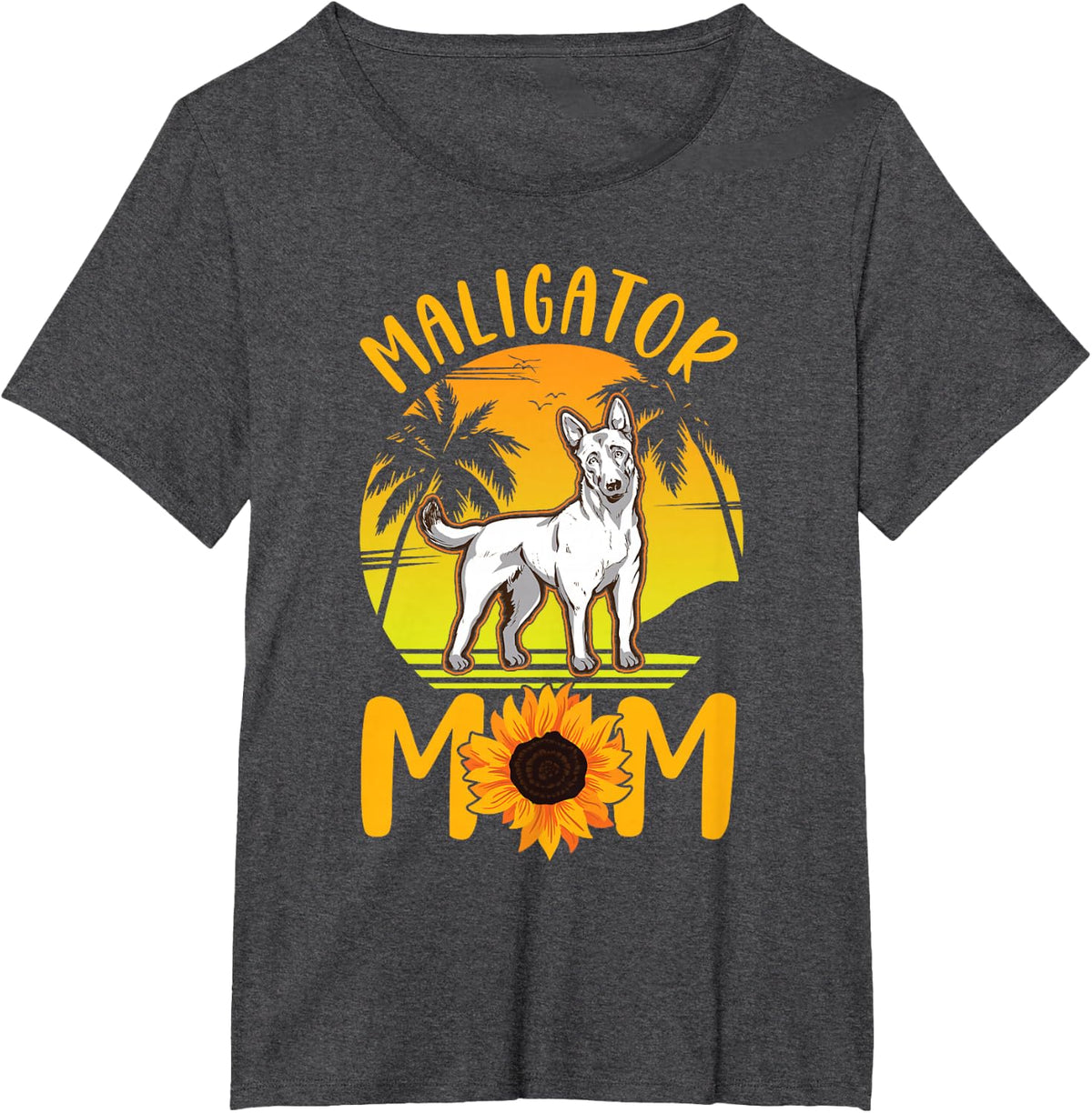 Maligator Mom Belgian Shepherd Belgian Malinois T-Shirt - Dark Heather Grey
