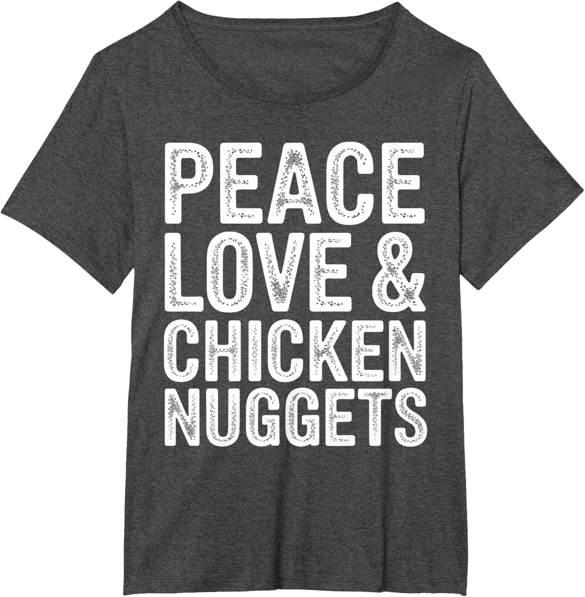 Funny Chicken Nugget Art for Men Women Kids Chicken Nugget T-Shirt - Dark Heather Grey