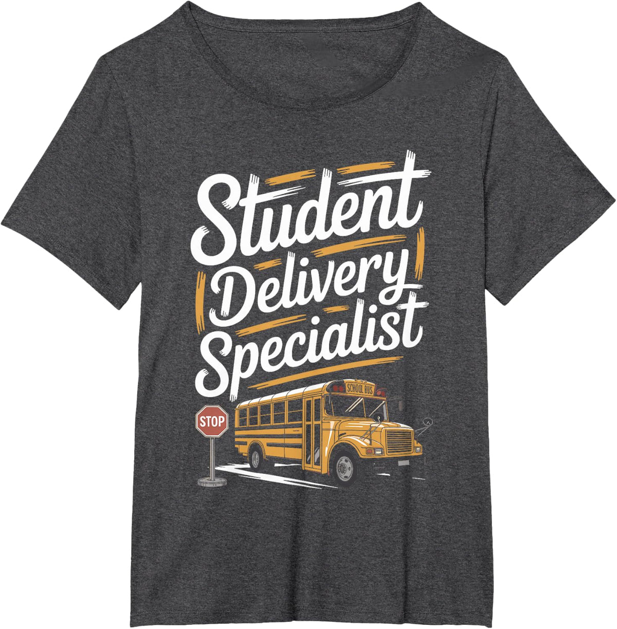 School Bus Driver T-Shirt - Dark Heather Grey
