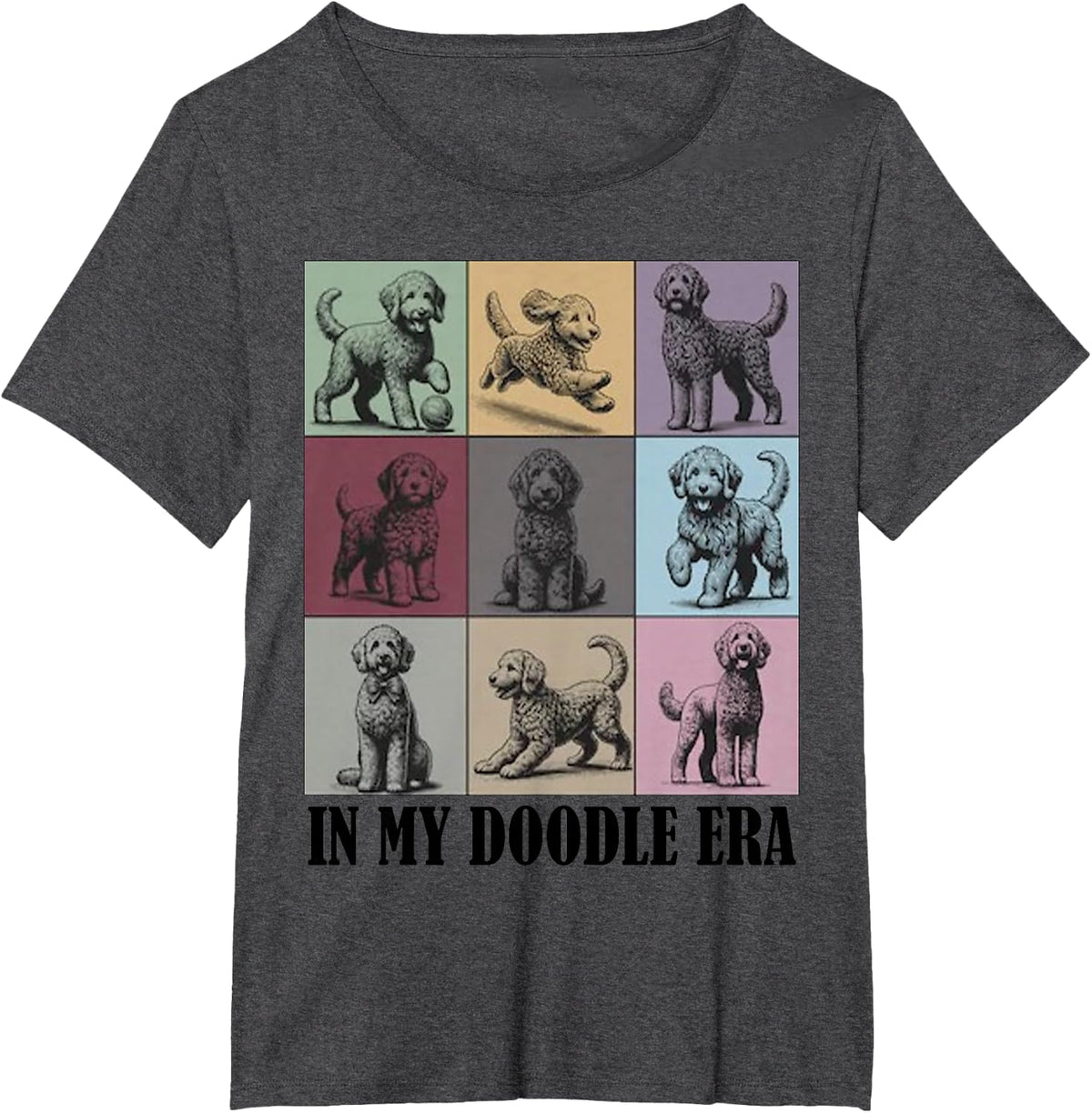 Funny Dog Lovers Quote in My Golden Doodle Era Cool Women T-Shirt - Dark Heather Grey