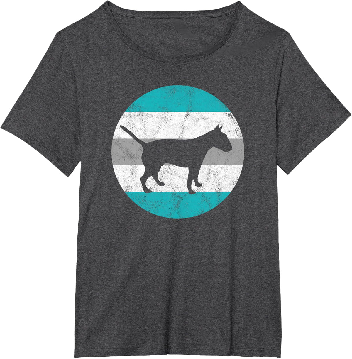 Bull Terrier Gift Shirt For Men Women & Kids Retro Vintage T-Shirt - Dark Heather Grey