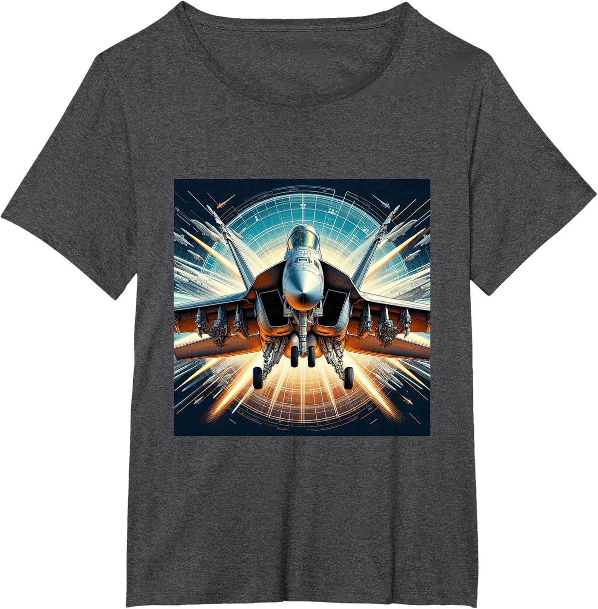 F18 F/A-18 Super Hornet Fighter Jet Naval Aviation Pilot T-Shirt - Dark Heather Grey