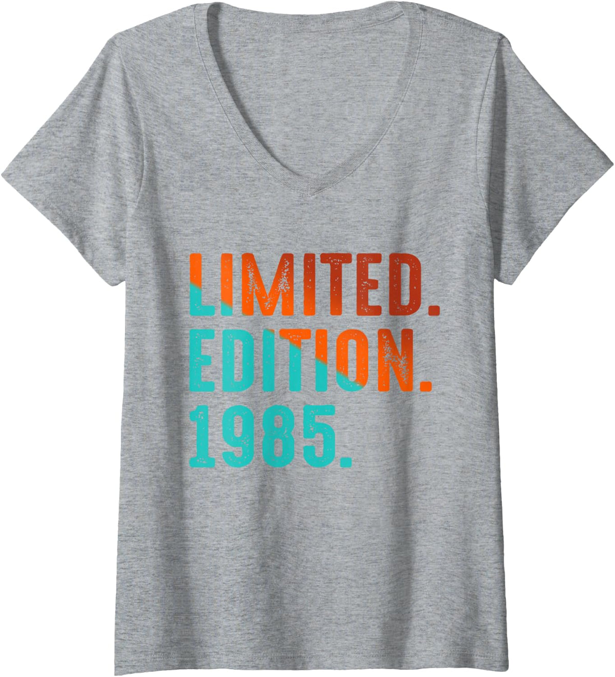 Women's 1985 Limited Edition 1985 Vintage 1985 Birthday V-Neck T-Shirt - Heather Grey