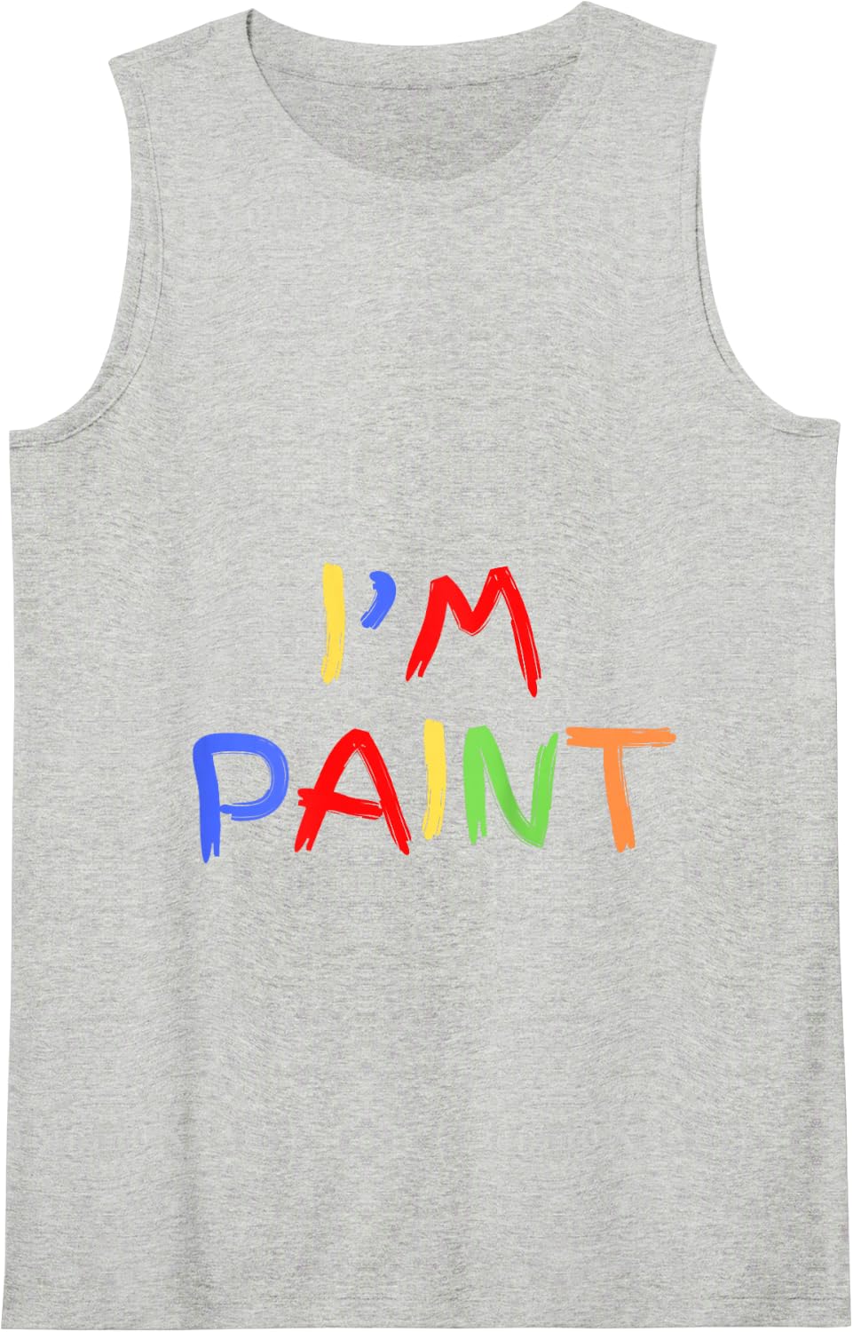 I Love To Finger Paint Tiny Red Heart I'm Paint Valentine Tank Top - Heather Grey