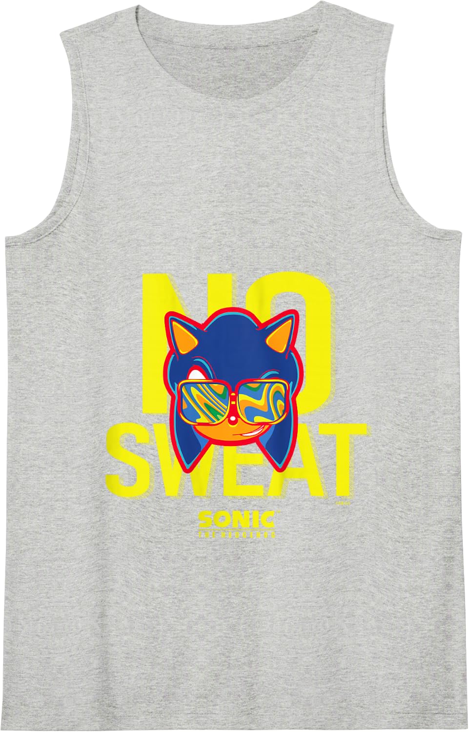 Sonic the Hedgehog - "No Sweat" Sonic Tank Top - Heather Grey