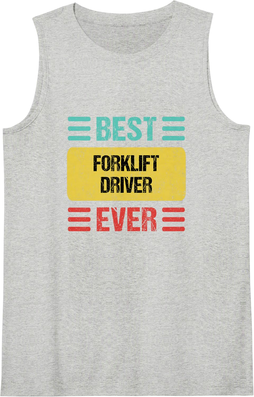 Forklift Driver Sleeveless Tank Top - Heather Grey