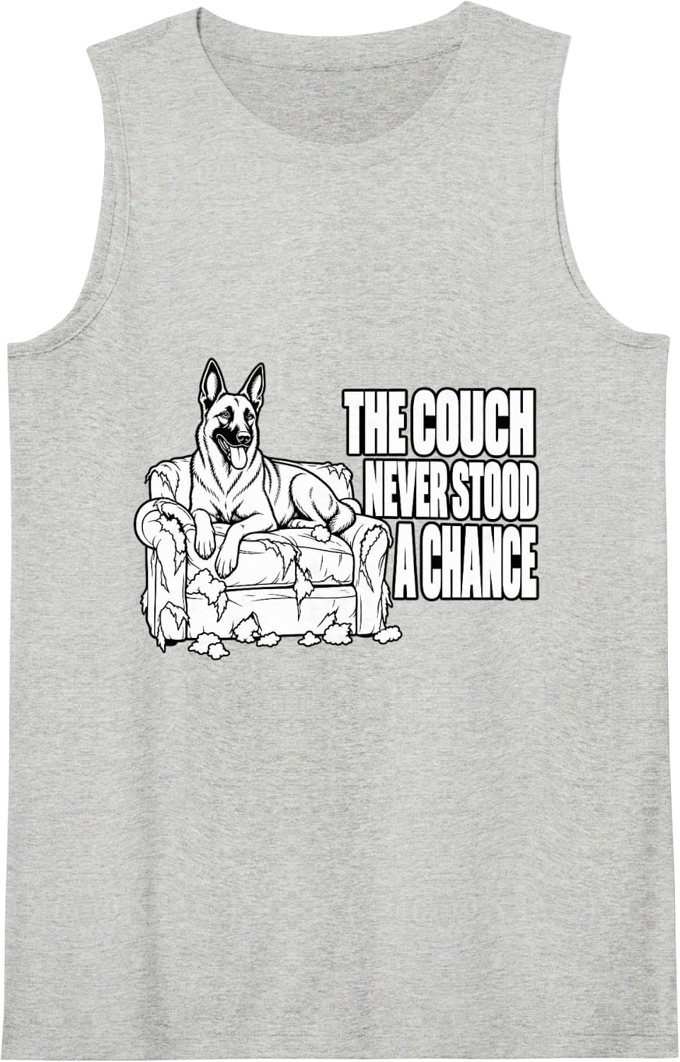 Belgian Malinois The Couch Never Stood A Chance Fans Sleeveless Tank Top - Heather Grey