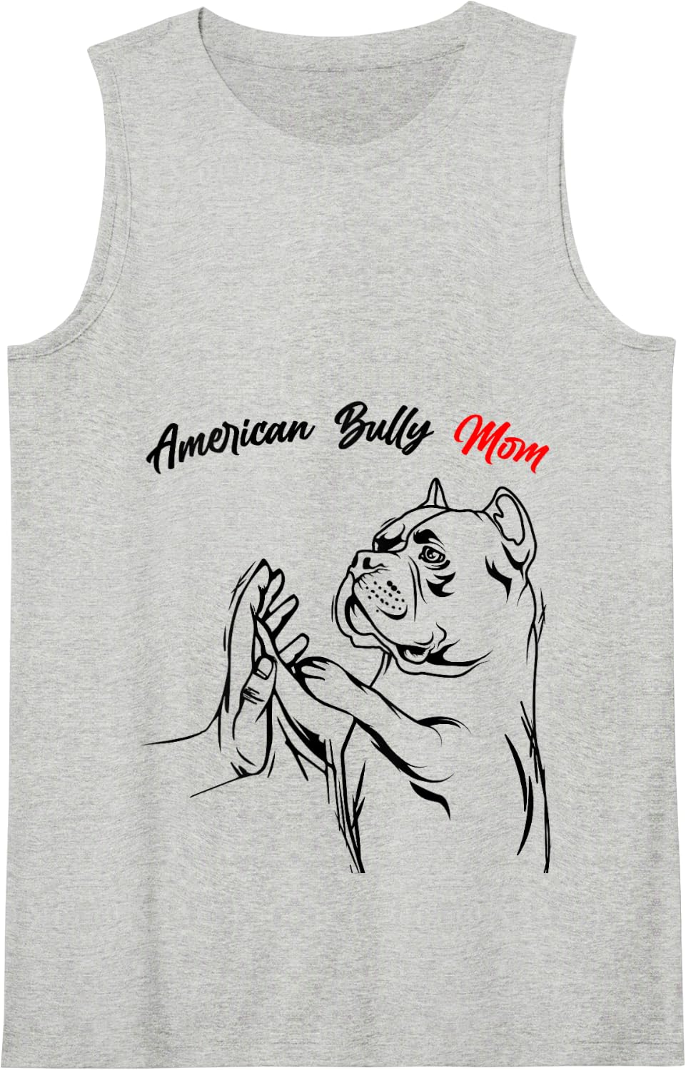 American Bully Mom Dogs Mum Women Tank Top - Heather Grey
