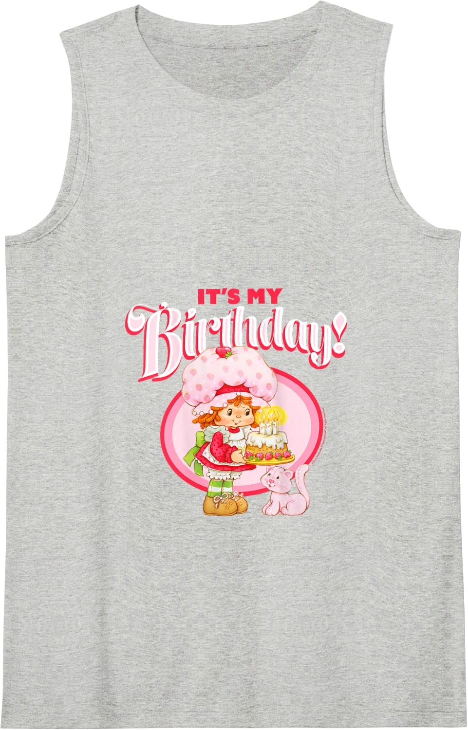 Strawberry Shortcake It's My Birthday Vintage Sweetie Tank Top - Heather Grey