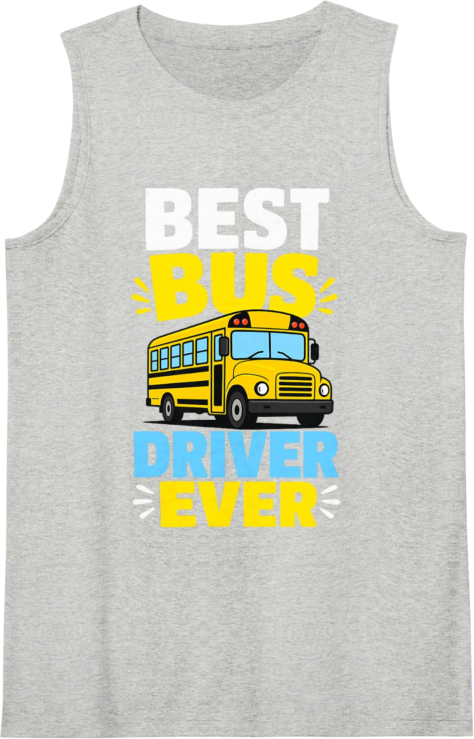 School Bus Driver Appreciation Transport Vehicle Tank Top - Heather Grey