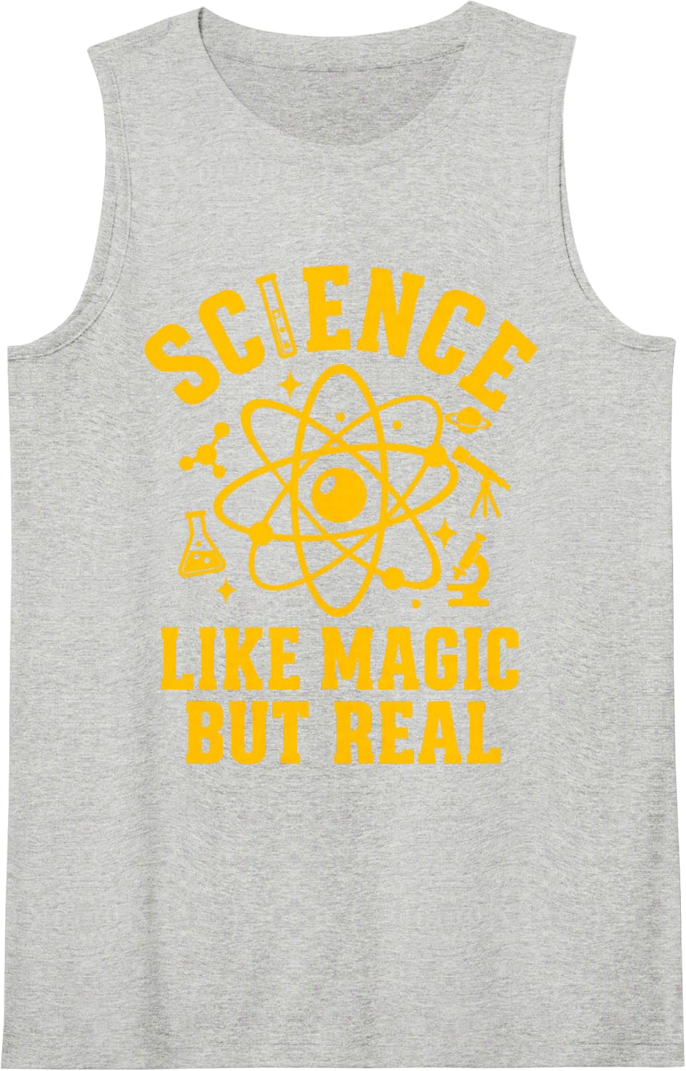 Science Like Real Atom Teacher Kids Sleeveless Tank Top - Heather Grey