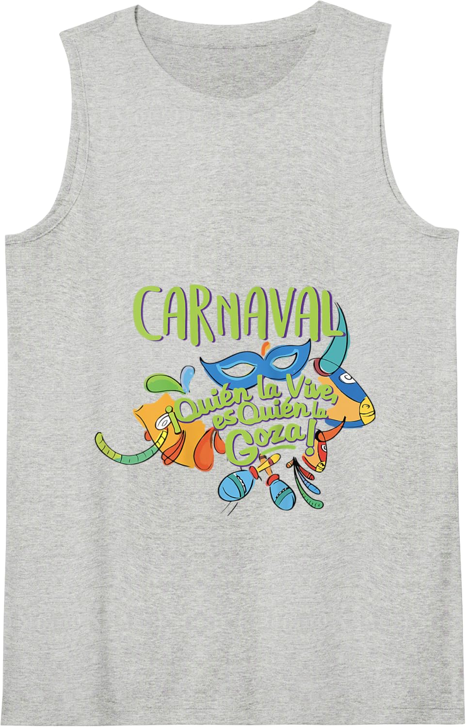 Carnaval de Barranquilla Marimonda Tank Top - Heather Grey