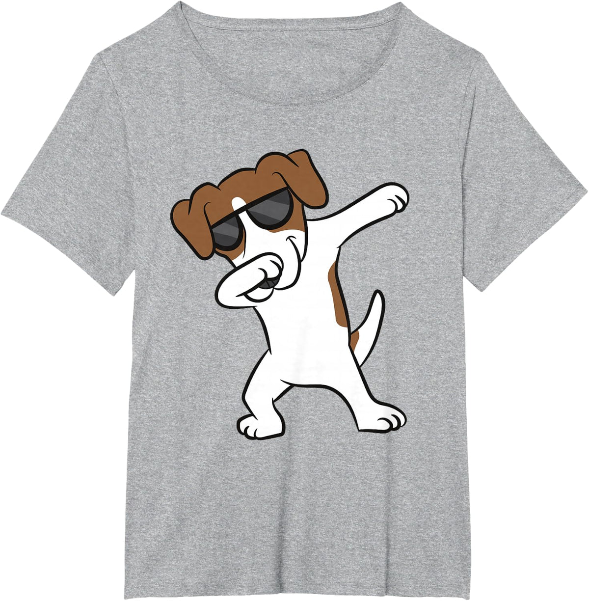 Jack Russell Dabbing Cute Jack Russell Love Jack Russells T-Shirt - Heather Grey