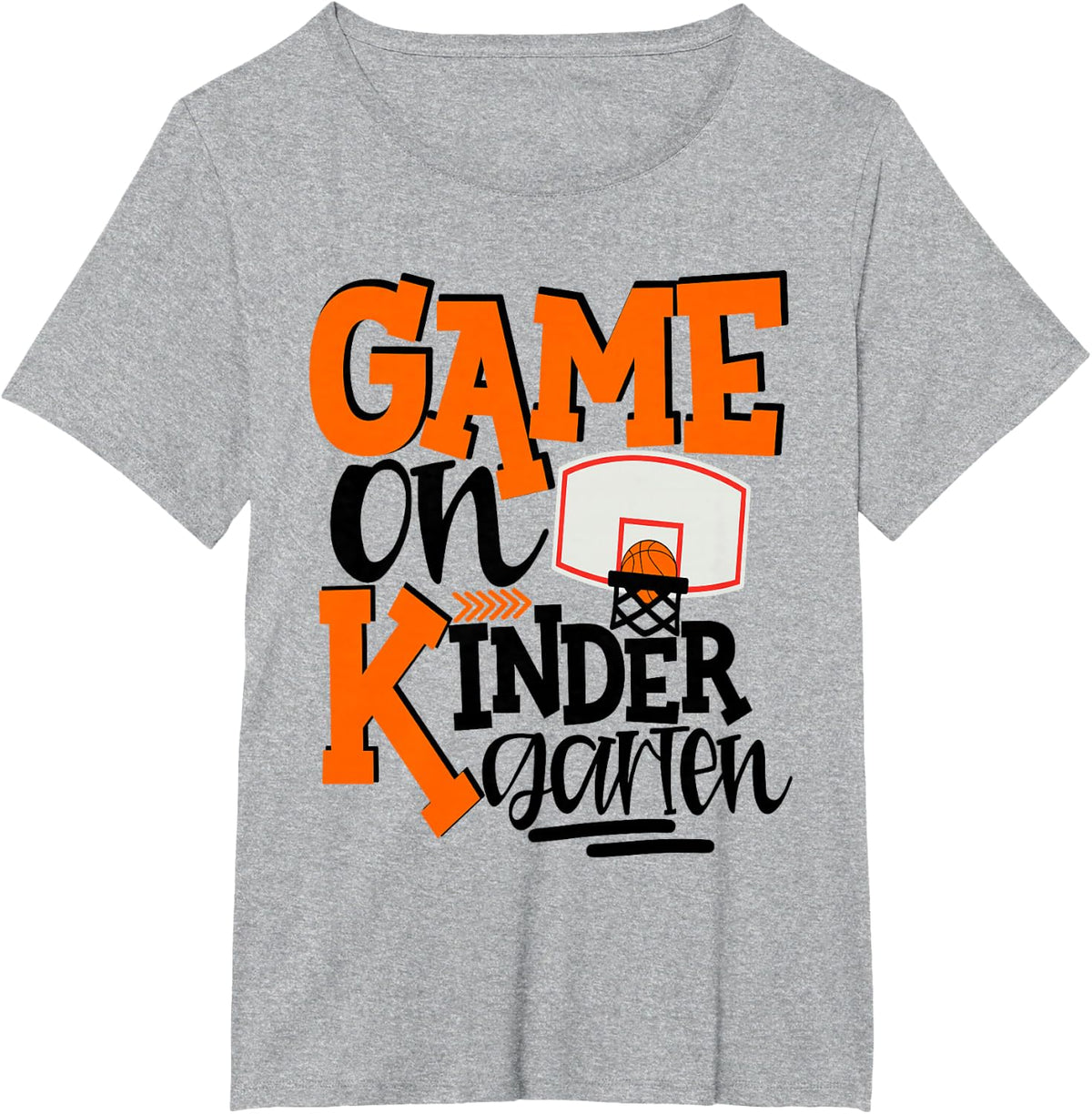 Game On Kindergarten Fun Basketball School T Shirt T-Shirt - Heather Grey