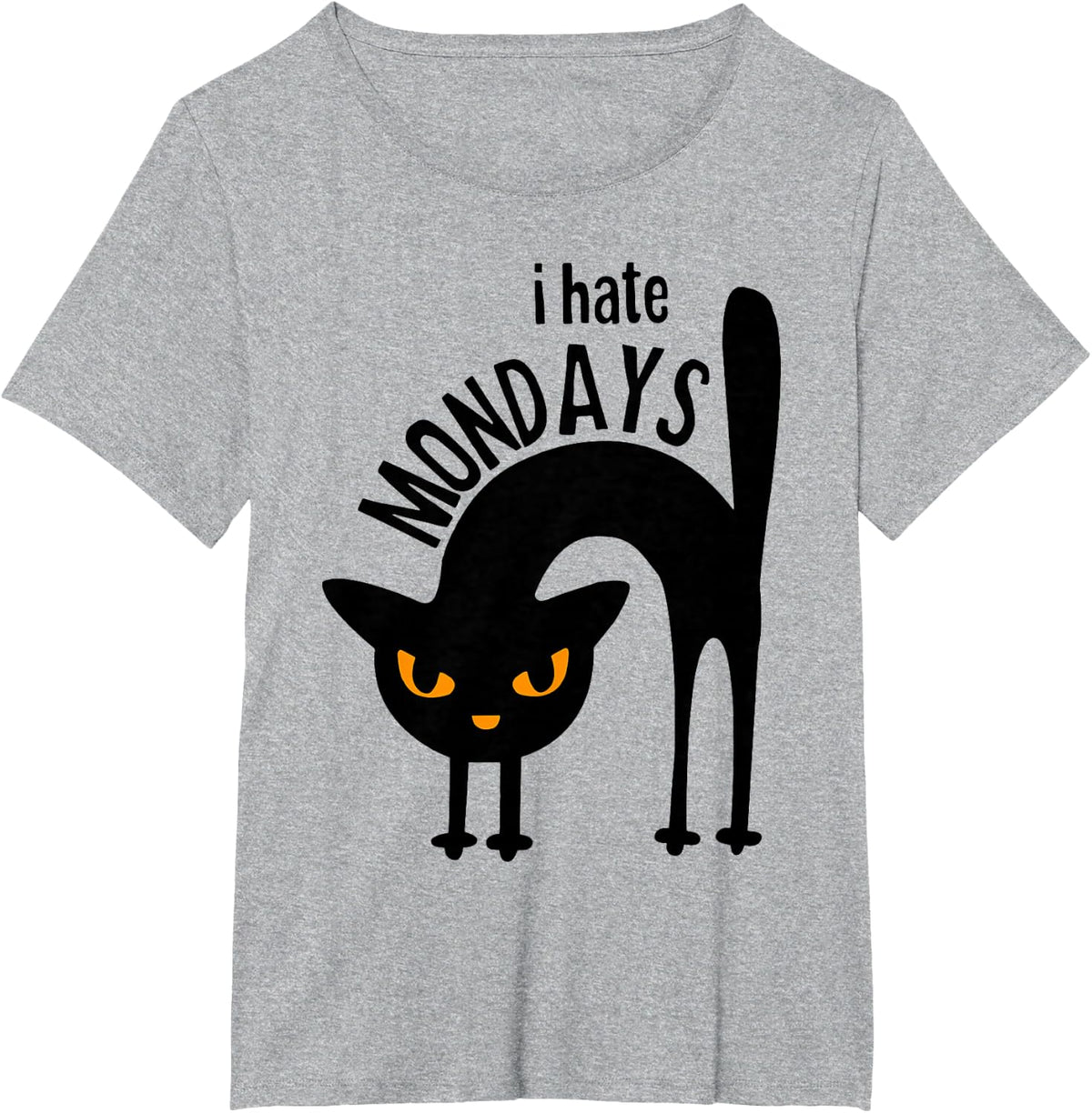 Funny I Hate Monday Apparel Novelty T-Shirt - Heather Grey
