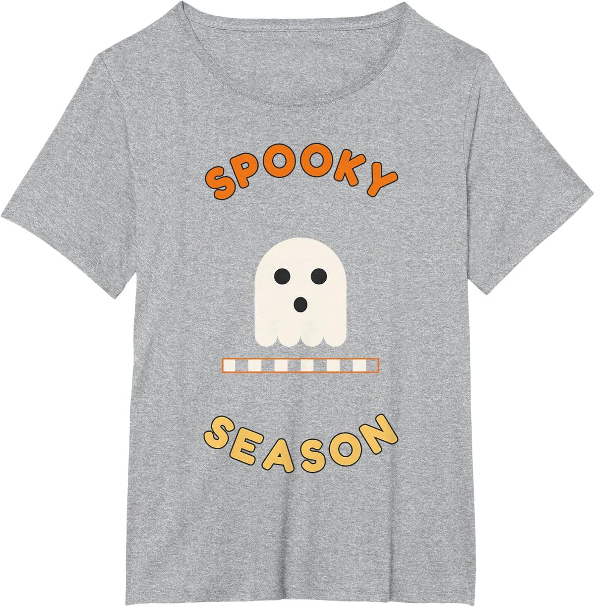 Spooky Season Ghost Retro Halloween Design Gift T-Shirt - Heather Grey