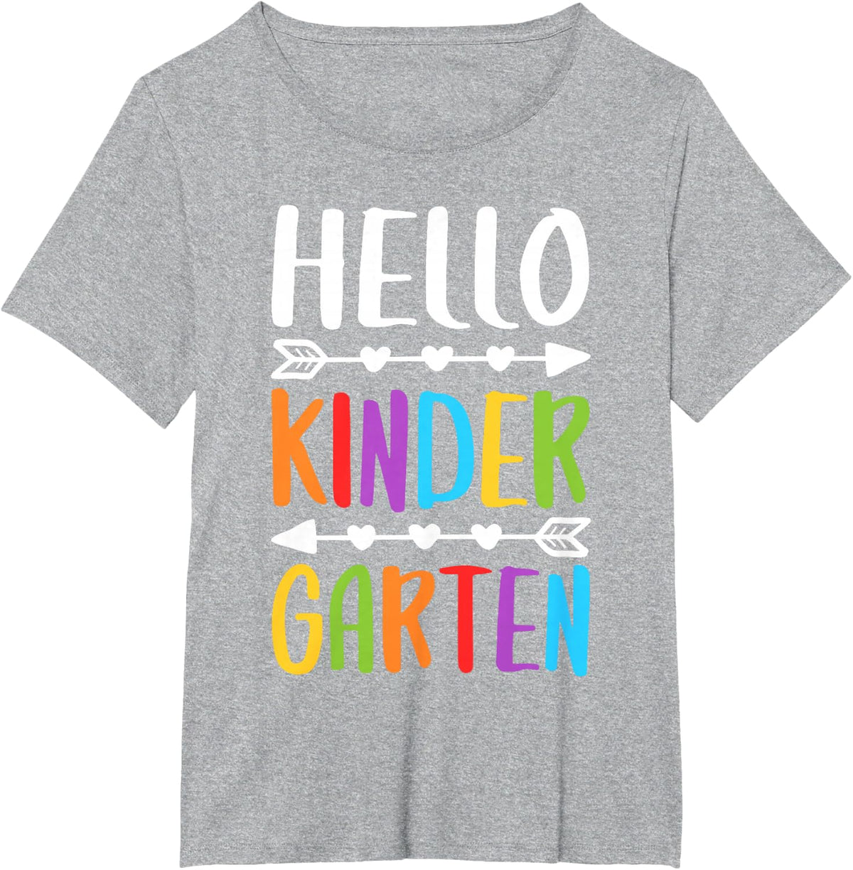 Hello Kindergarten Shirt Boy Girl Teacher Back To School T-Shirt - Heather Grey
